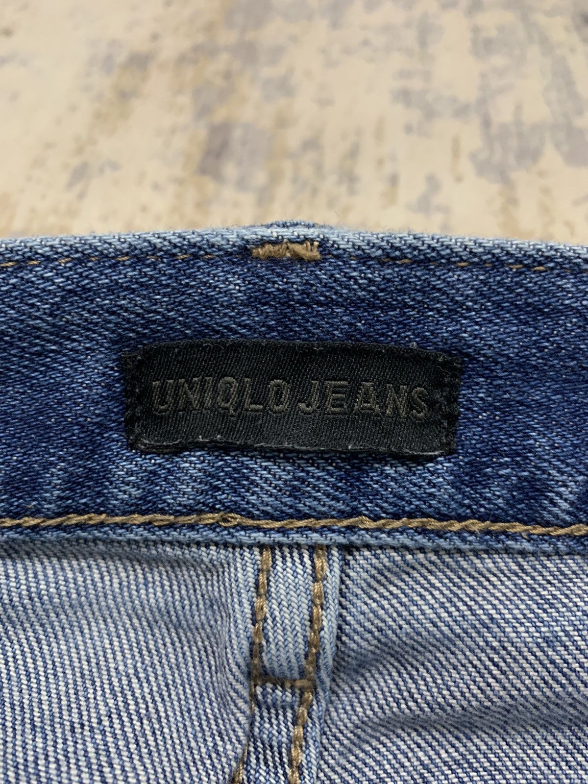 Japanese Brand Vtg Uniqlo Kaihara Slim Straight Distressed Denim Jeans Size US 33 - 13 Thumbnail