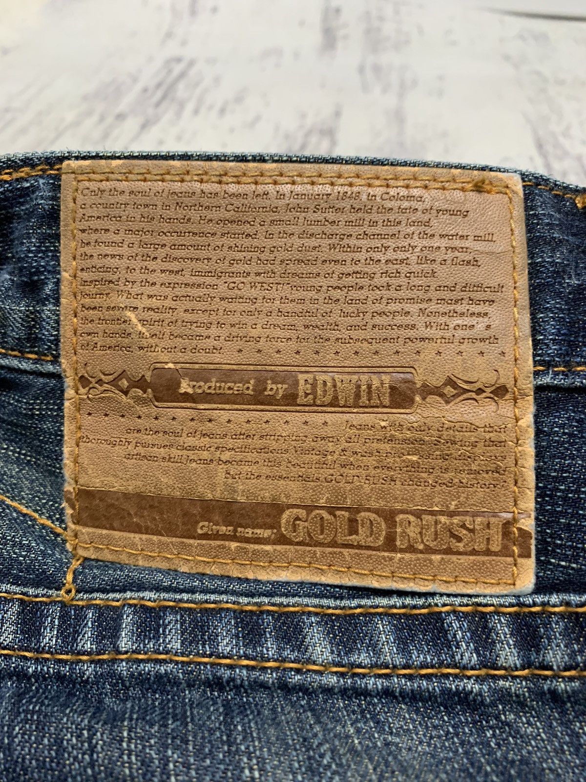 Edwin Japanese Edwin Distressed Denim Mud Wash Style Jeans 32x28.5 Size US 32 / EU 48 - 13 Thumbnail