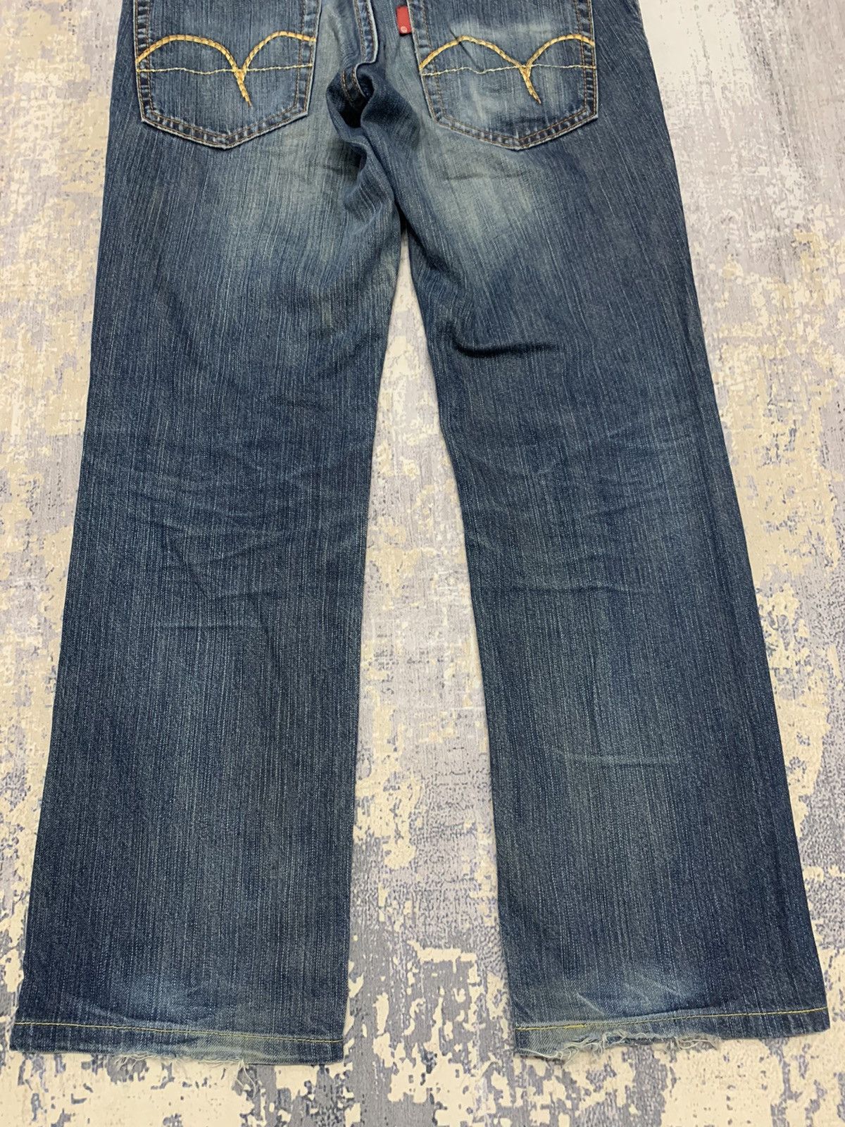 Edwin Japanese Edwin Distressed Denim Mud Wash Style Jeans 32x28.5 Size US 32 / EU 48 - 11 Thumbnail