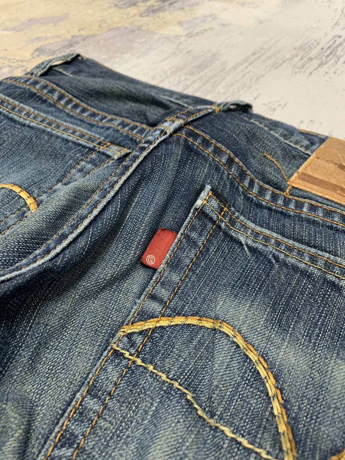 Edwin Japanese Edwin Distressed Denim Mud Wash Style Jeans 32x28.5 Size US 32 / EU 48 - 12 Thumbnail