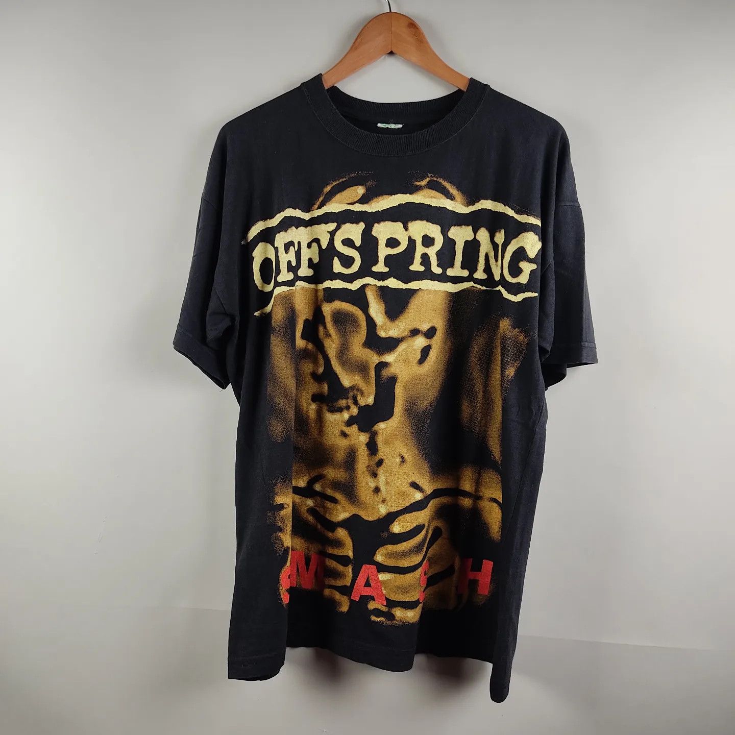 Image of Band Tees x Rock Tees 90's The Offspring Smash Full Print in Black, Men's (Size XL)