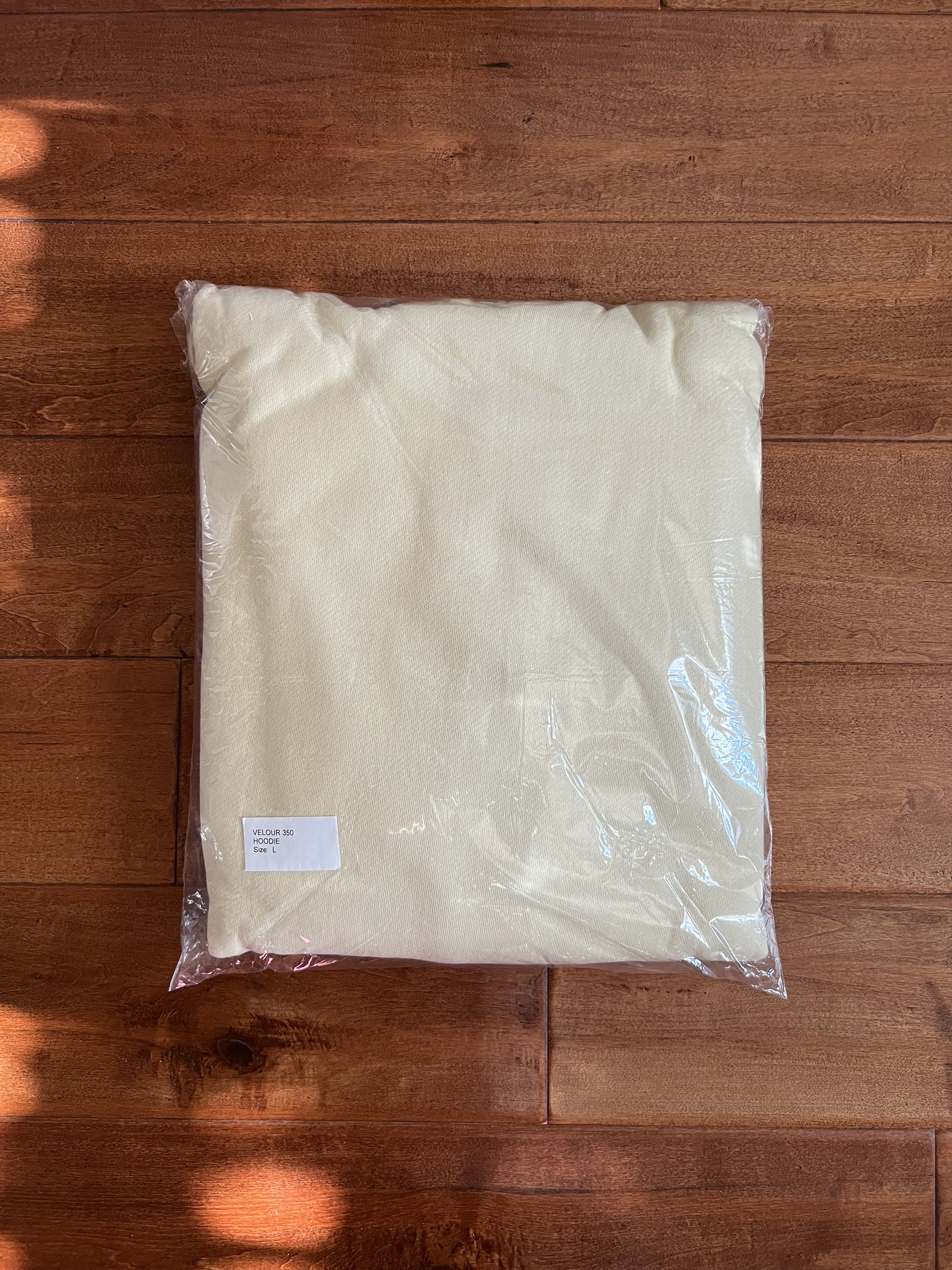 Velour 350 GSM 'Butter Cream' Hoodie Size US L / EU 52-54 / 3 - 1 Thumbnail
