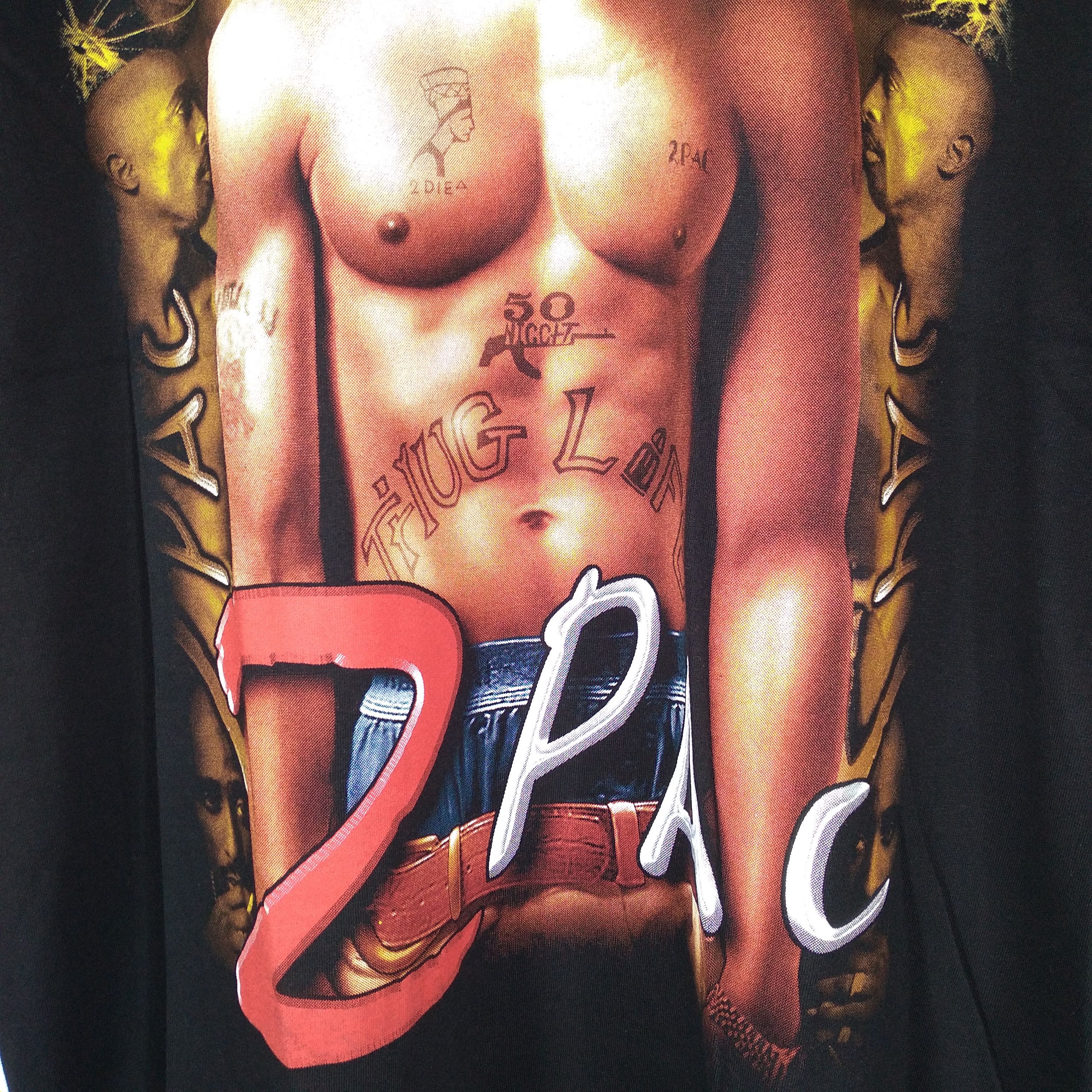 Band Tees Vintage Tupac Shakur Big Image Tee Very Nice Design Size US L / EU 52-54 / 3 - 3 Thumbnail