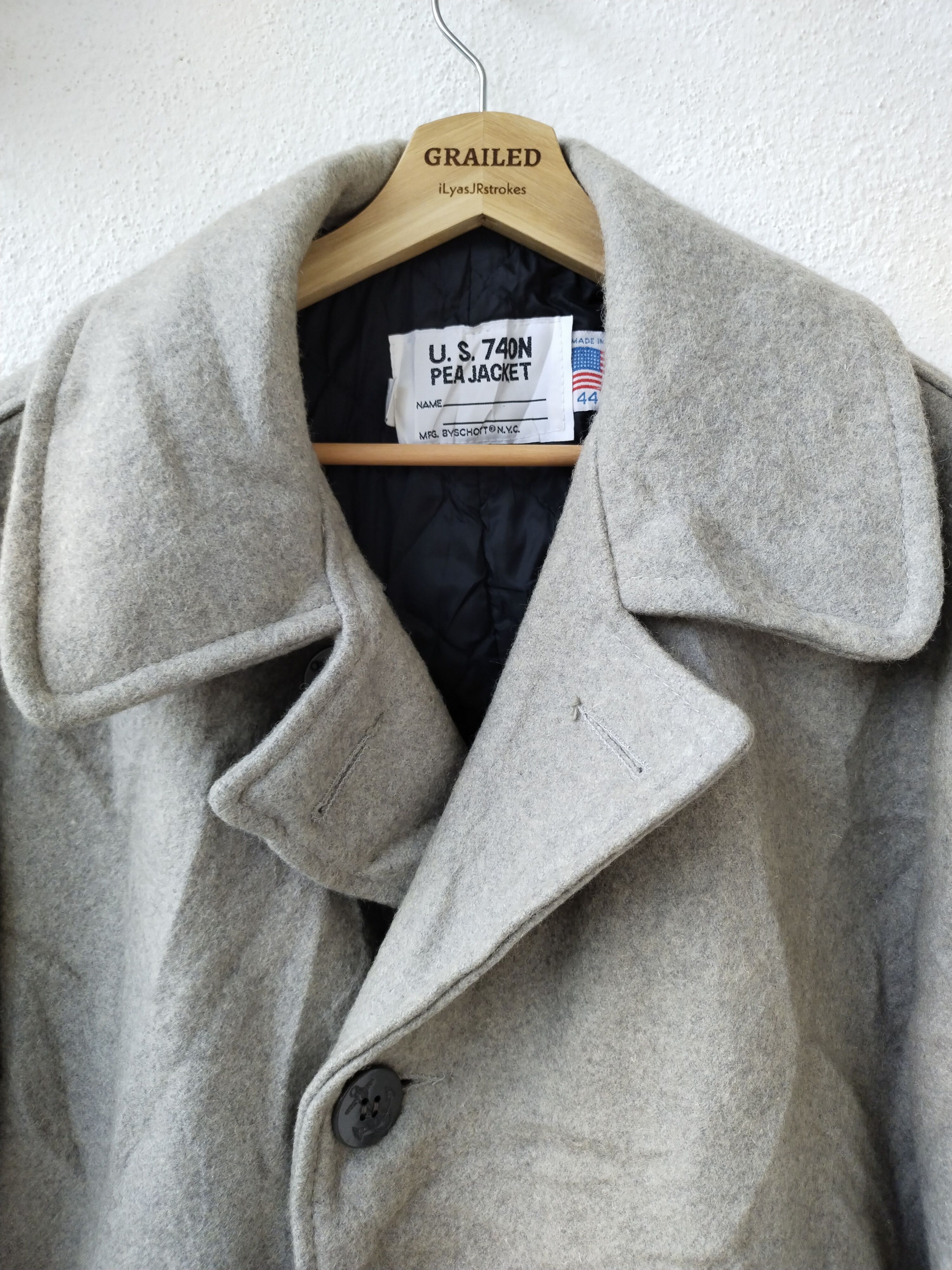 Schott Vintage SCHOTT U.S 74 ON Pea Jacket Size US L / EU 52-54 / 3 - 3 Thumbnail