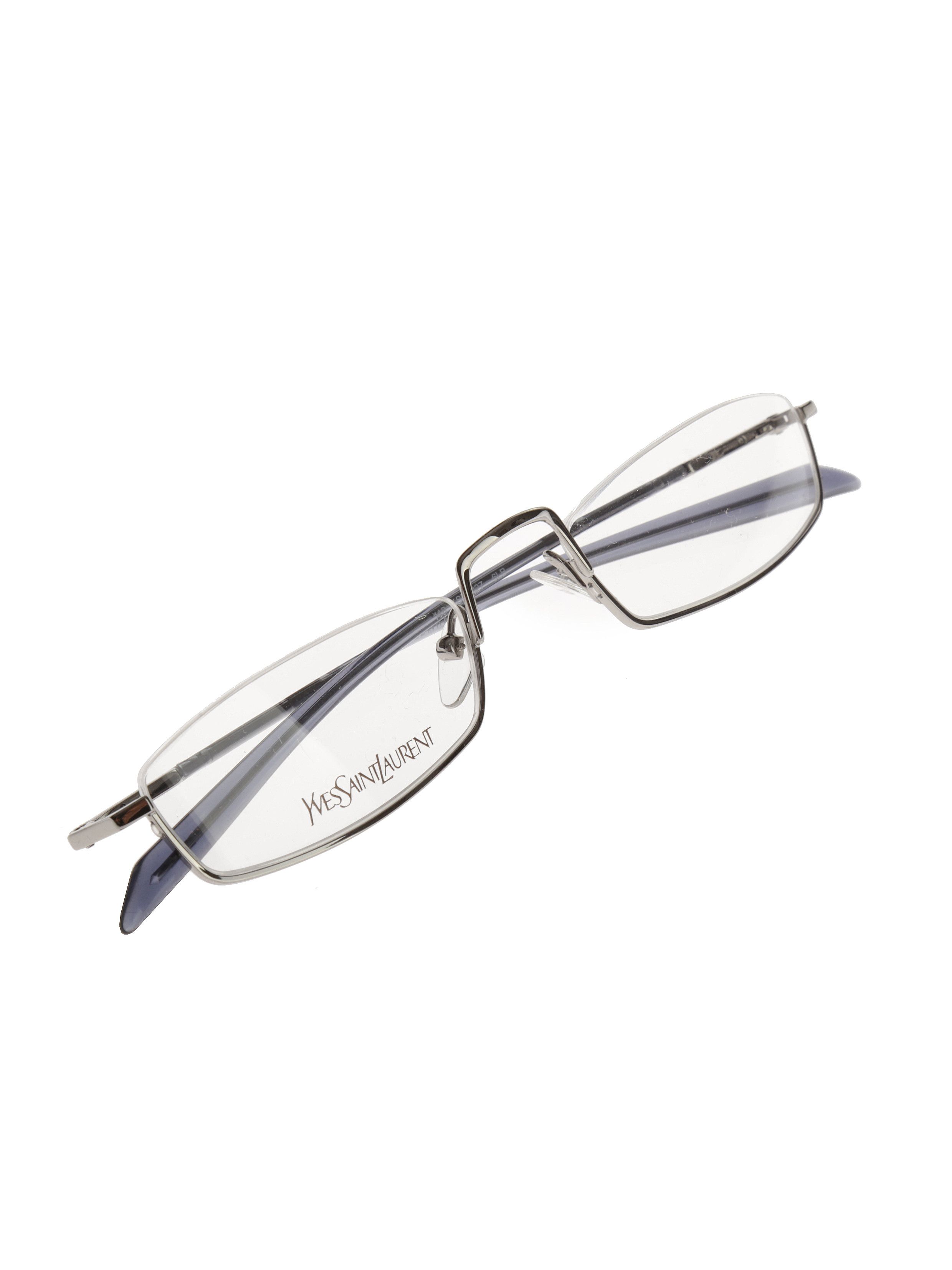 Yves Saint Laurent Yves Saint Laurent '90s Silver Flat Glasses Size ONE SIZE - 1 Thumbnail