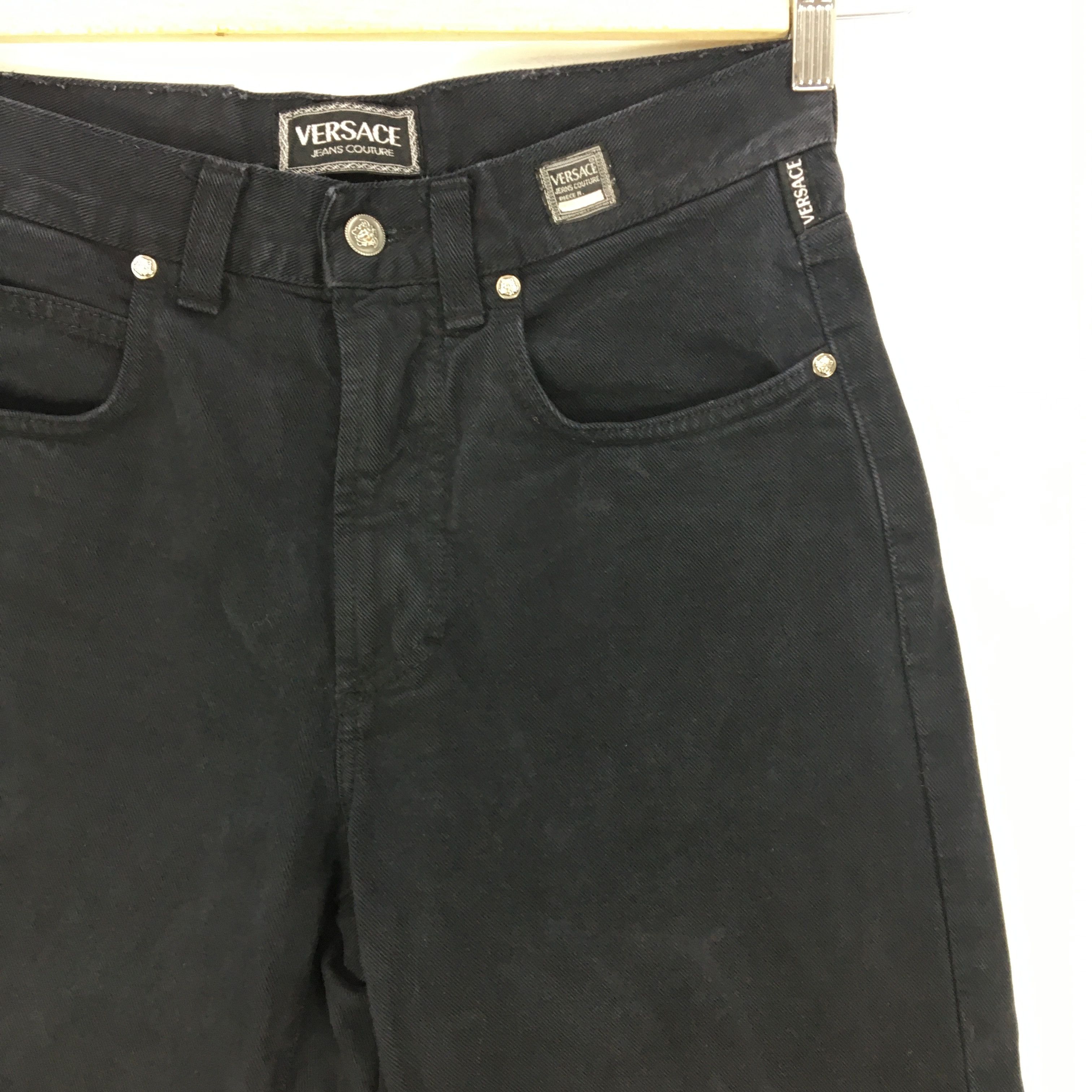 Japanese Brand Versace Denim Jeans Versace Faded Black Pants Medusa Size 28" / US 6 / IT 42 - 9 Thumbnail