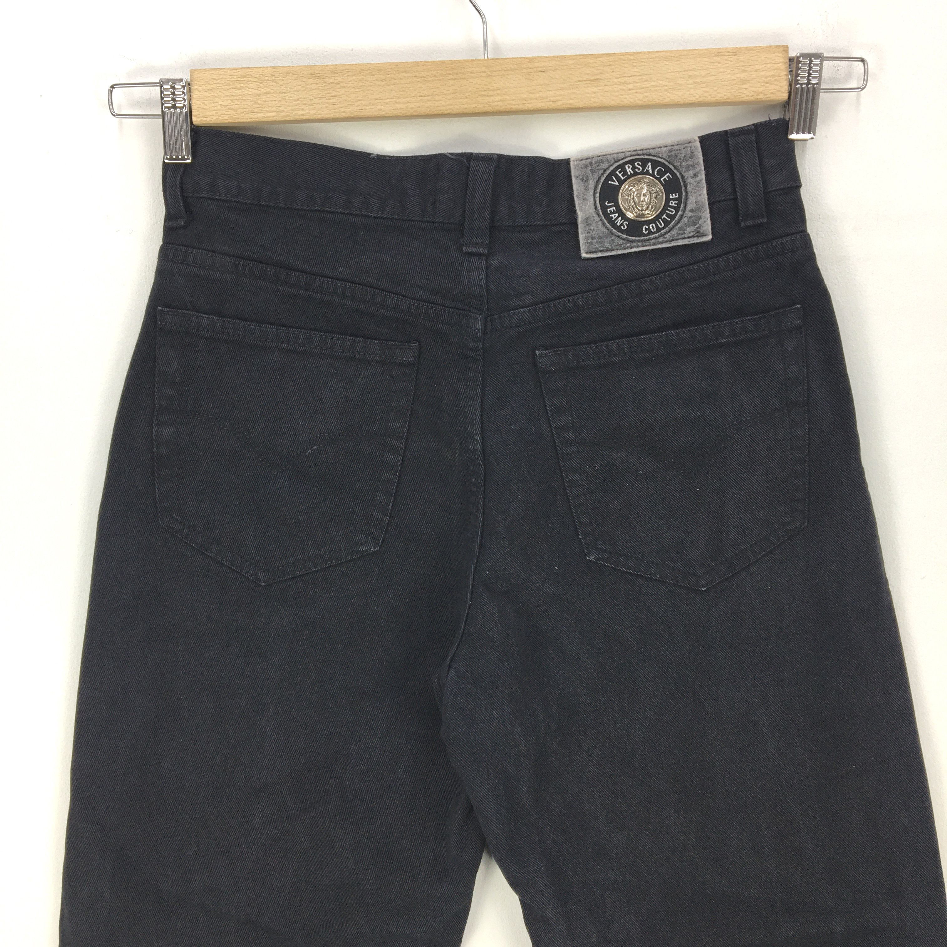 Japanese Brand Versace Denim Jeans Versace Faded Black Pants Medusa Size 28" / US 6 / IT 42 - 4 Thumbnail