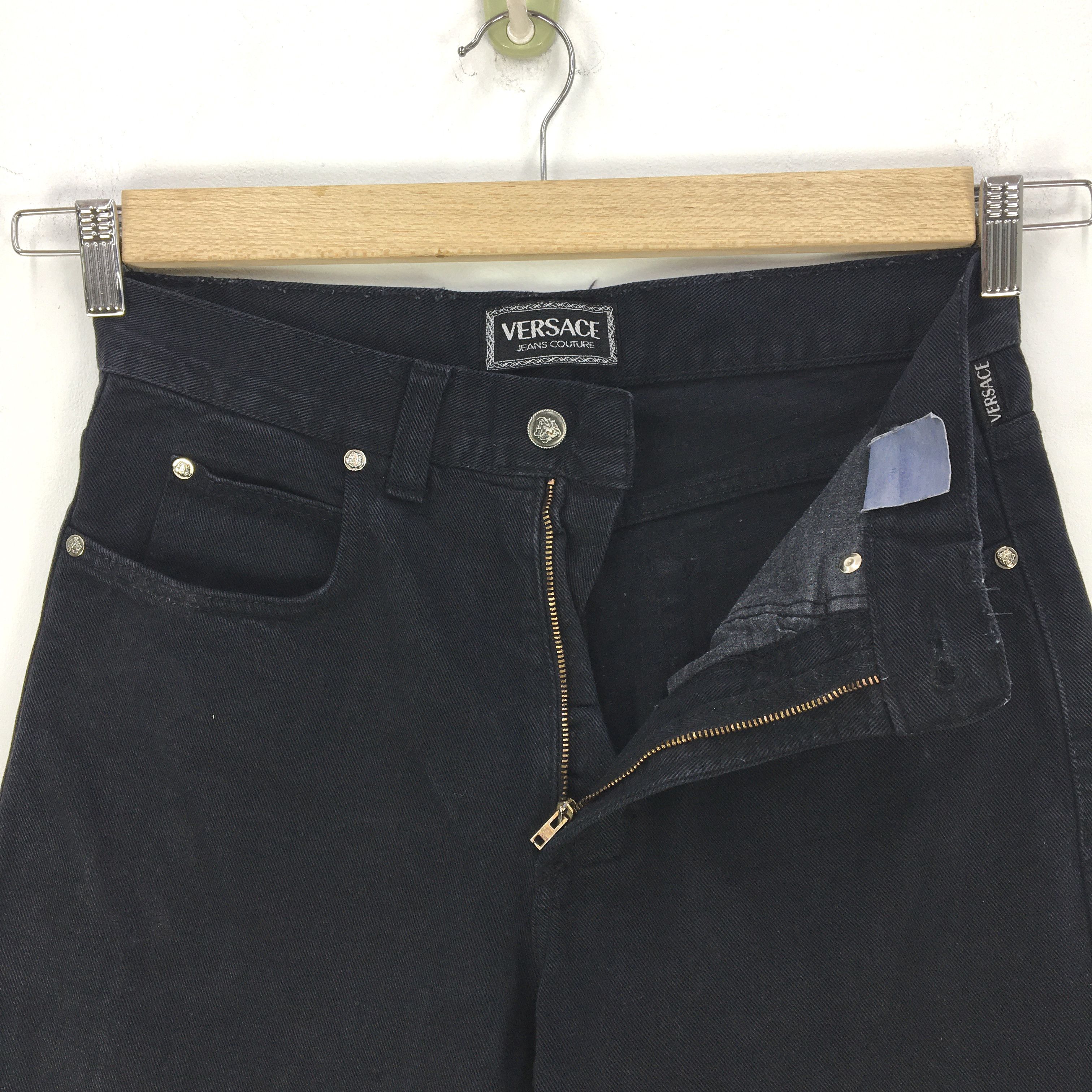 Japanese Brand Versace Denim Jeans Versace Faded Black Pants Medusa Size 28" / US 6 / IT 42 - 13 Thumbnail