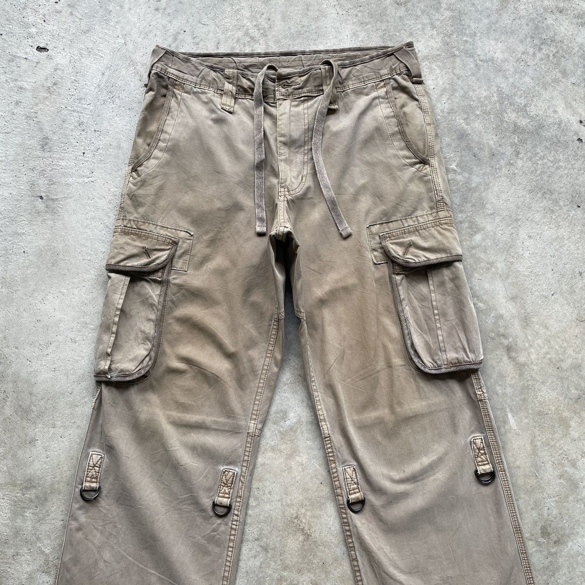 Japanese Brand W33🔥 Vintage Japanese Faded Cargo Pants Tactical Parachute Size US 33 - 5 Thumbnail