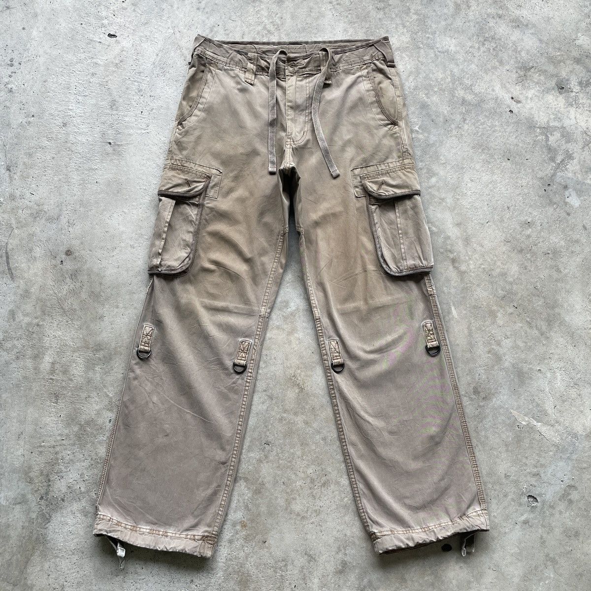 Japanese Brand W33🔥 Vintage Japanese Faded Cargo Pants Tactical Parachute Size US 33 - 1 Thumbnail