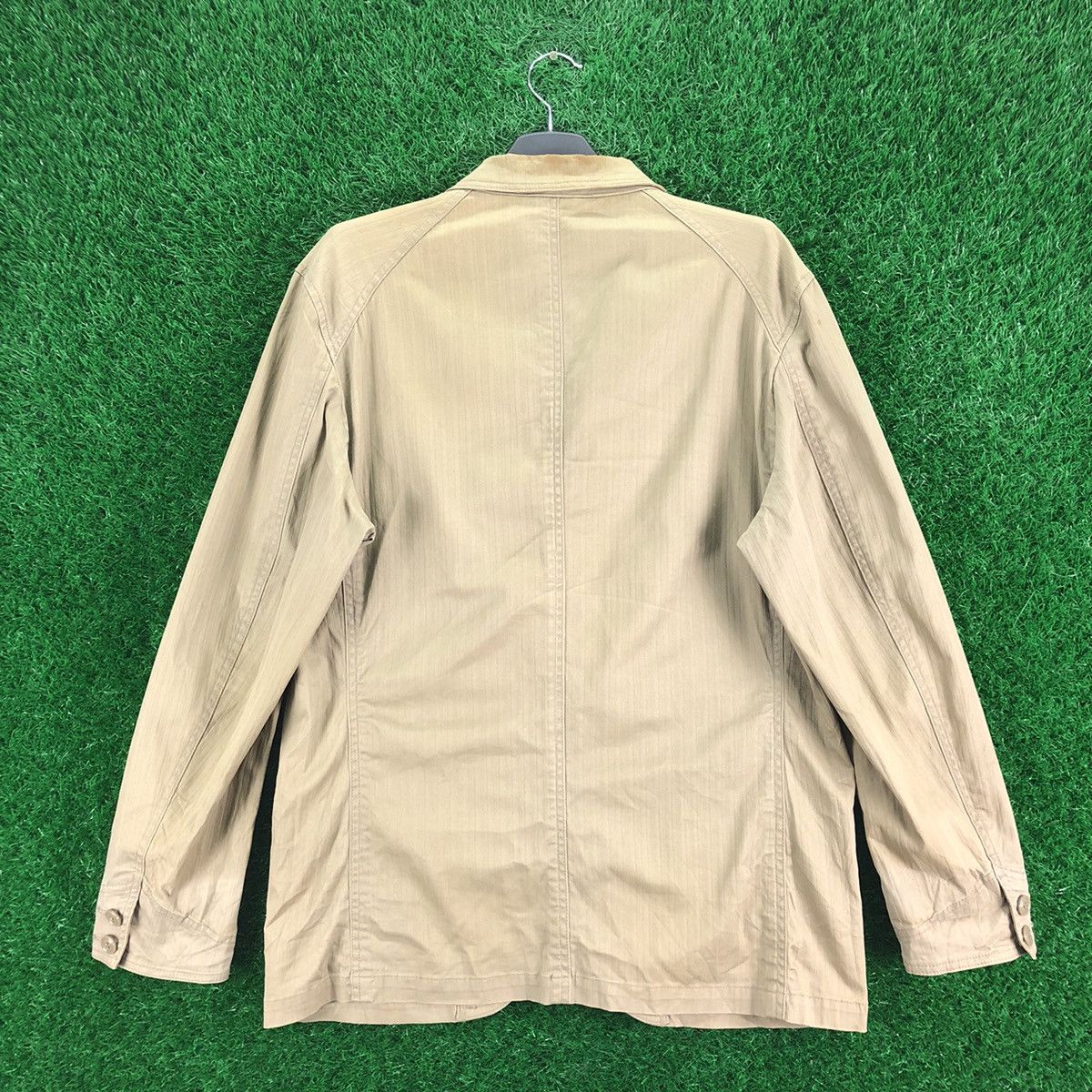 Japanese Brand Vintage 90's Union Made Workwear Herringbone Jacket Size US M / EU 48-50 / 2 - 4 Thumbnail