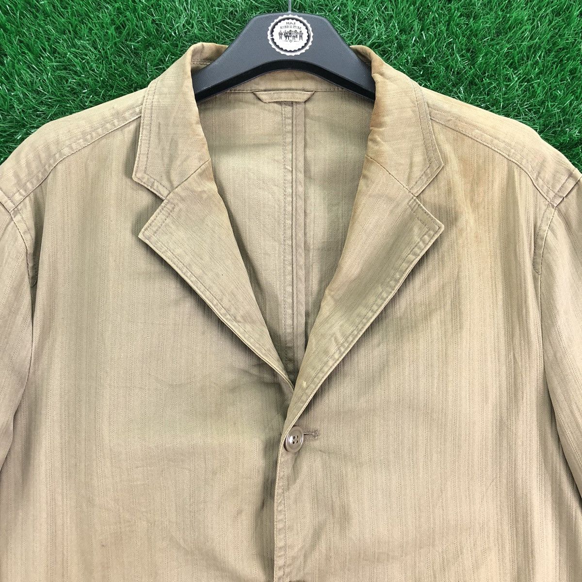 Japanese Brand Vintage 90's Union Made Workwear Herringbone Jacket Size US M / EU 48-50 / 2 - 8 Thumbnail