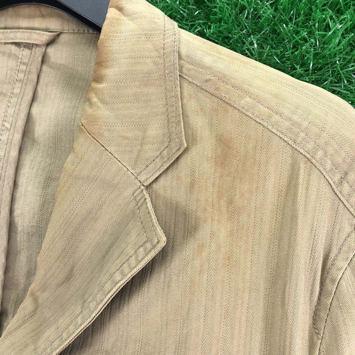 Japanese Brand Vintage 90's Union Made Workwear Herringbone Jacket Size US M / EU 48-50 / 2 - 9 Thumbnail