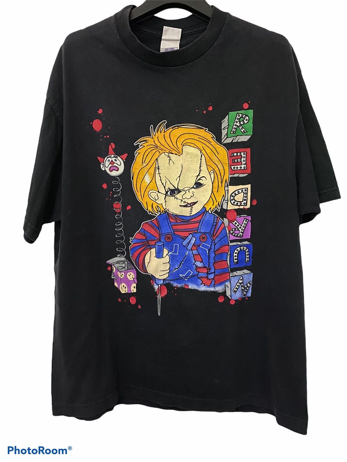 Expert Horror × Rap Tees × Vintage VINTAGE CHUCKY RED RUM T SHIRT 90s Size US XL / EU 56 / 4 - 1 Thumbnail
