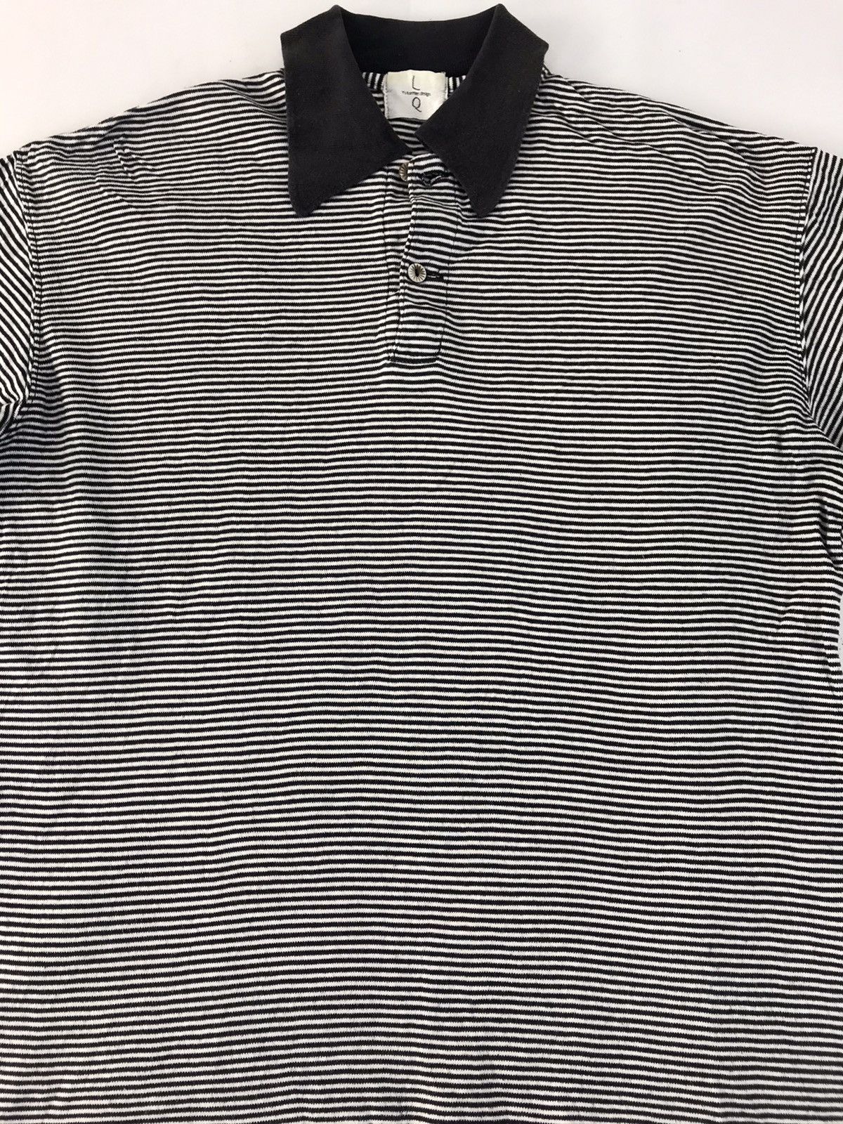 Designer Y’s For Men Yohji Yamamoto Striped Longsleeve Polo Tee Size US S / EU 44-46 / 1 - 4 Thumbnail