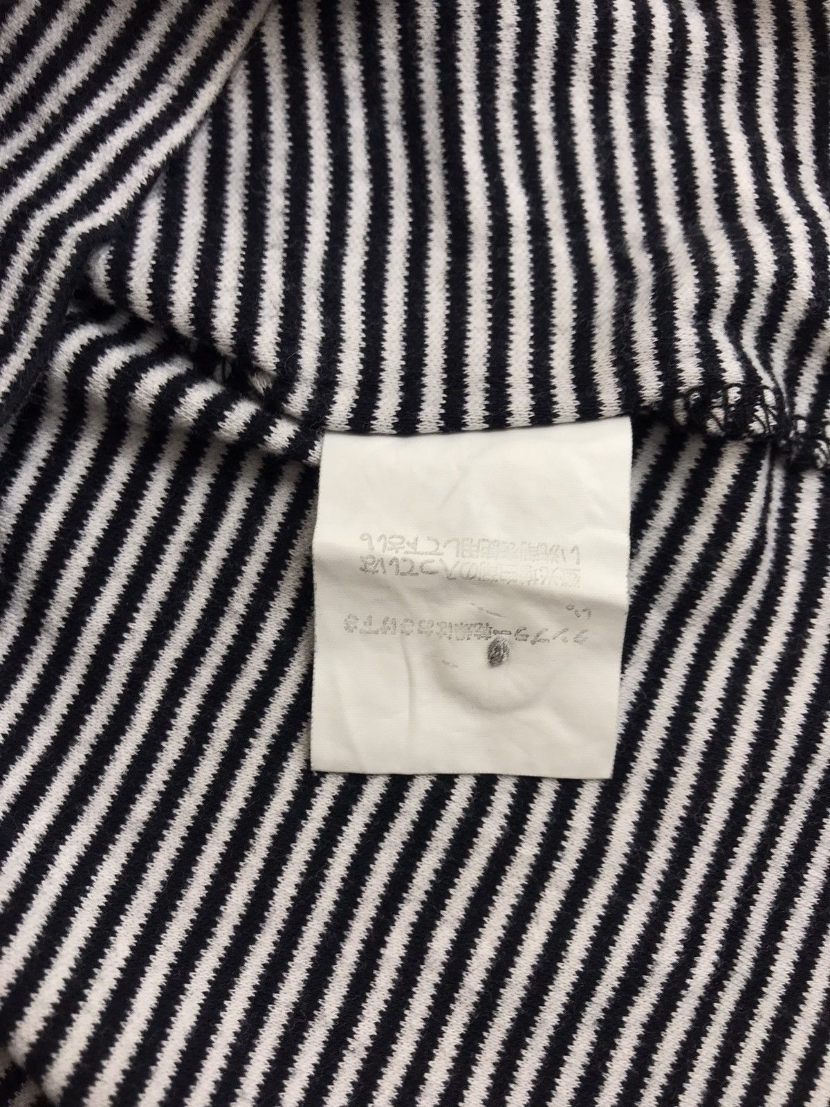 Designer Y’s For Men Yohji Yamamoto Striped Longsleeve Polo Tee Size US S / EU 44-46 / 1 - 5 Thumbnail