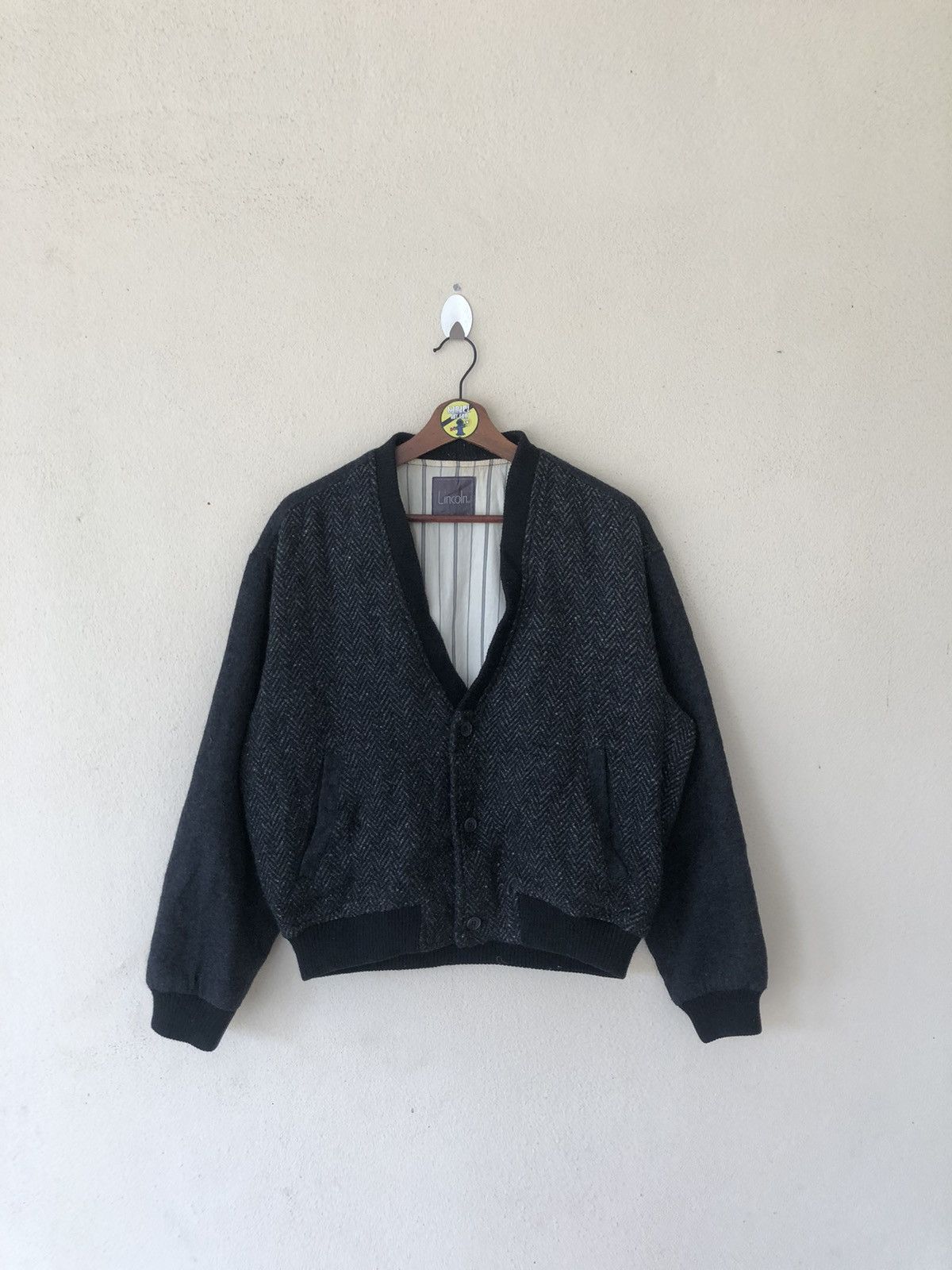 Japanese Brand × Vintage Vintage Lincoln Bomber Style Black Jacket Size US M / EU 48-50 / 2 - 1 Thumbnail