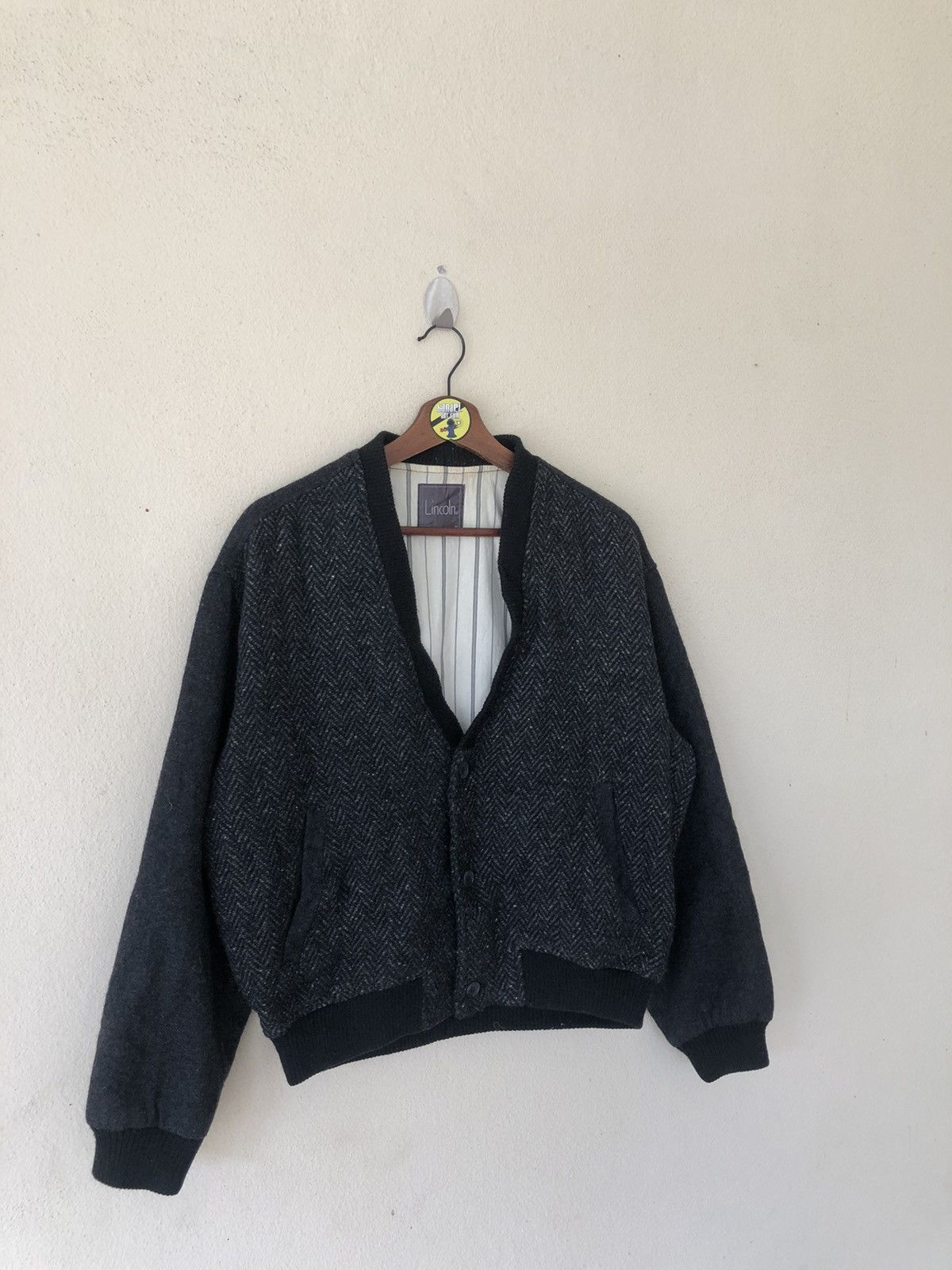 Japanese Brand × Vintage Vintage Lincoln Bomber Style Black Jacket Size US M / EU 48-50 / 2 - 2 Thumbnail