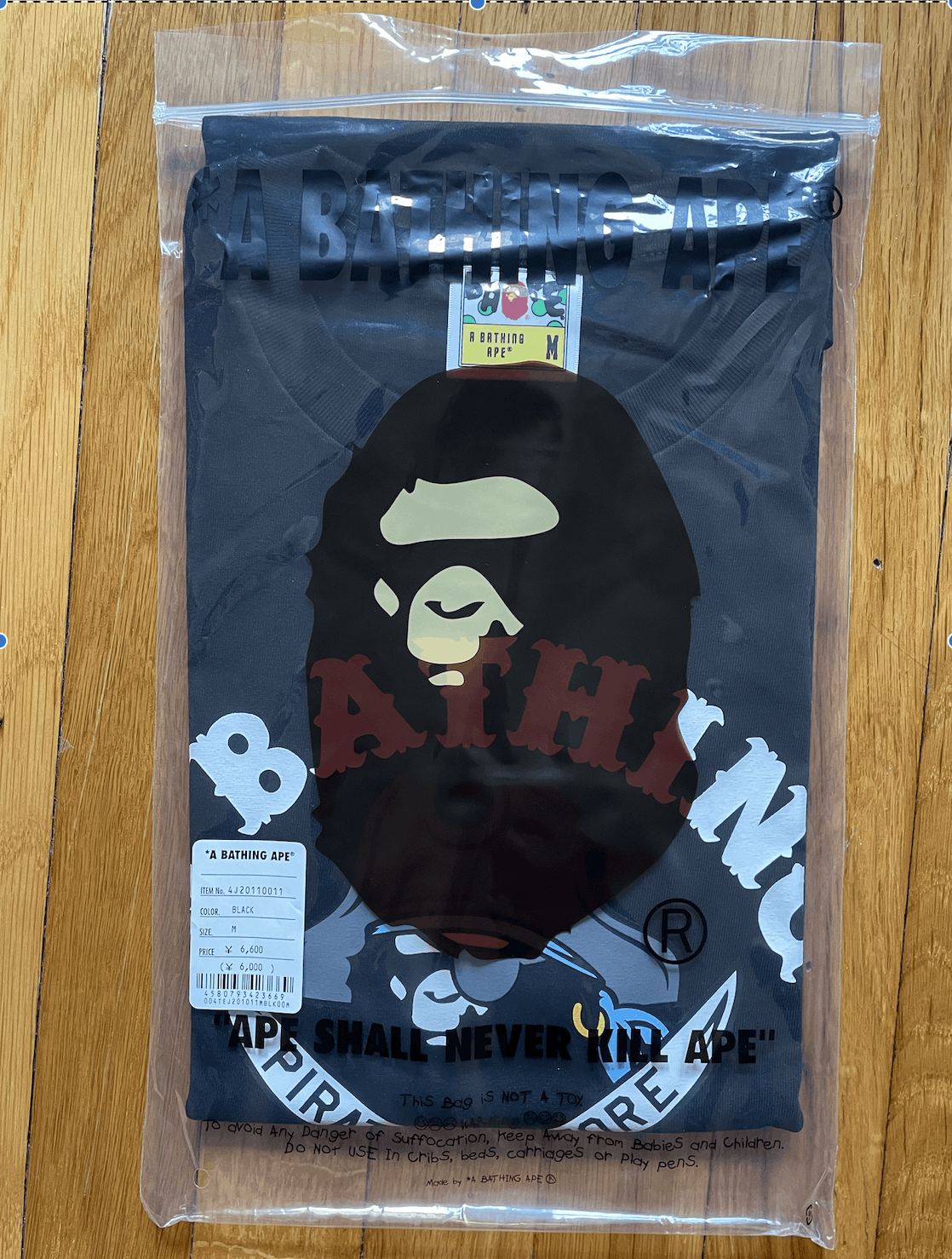 BAPE PIRATE STORE COLLEGE TEE Tops