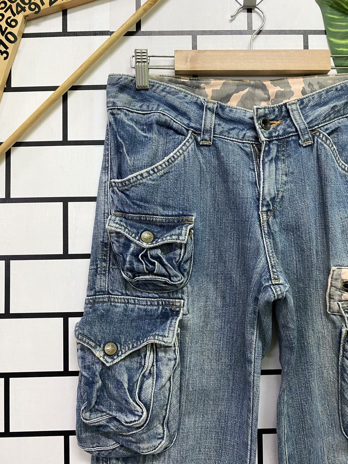 Designer × Japanese Brand Cargo ET/ETBOITE Multipocket Denim Pants Size US 30 / EU 46 - 3 Thumbnail