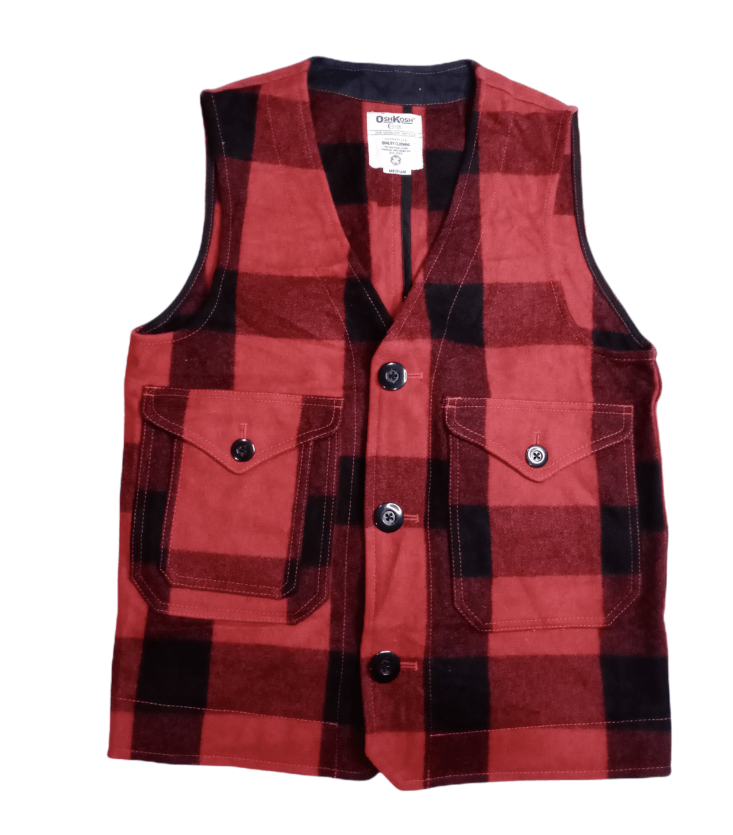 Oshkosh VINTAGE OSHKOSH WOOL VEST CHECKED JACKET Size US M / EU 48-50 / 2 - 1 Thumbnail