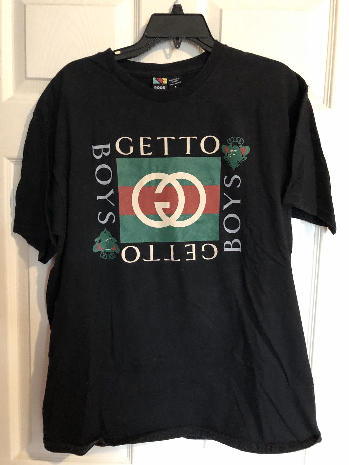 Rare Vintage 80s 90s Bootleg Gucci Big Logo Shirt - TokoPyramid