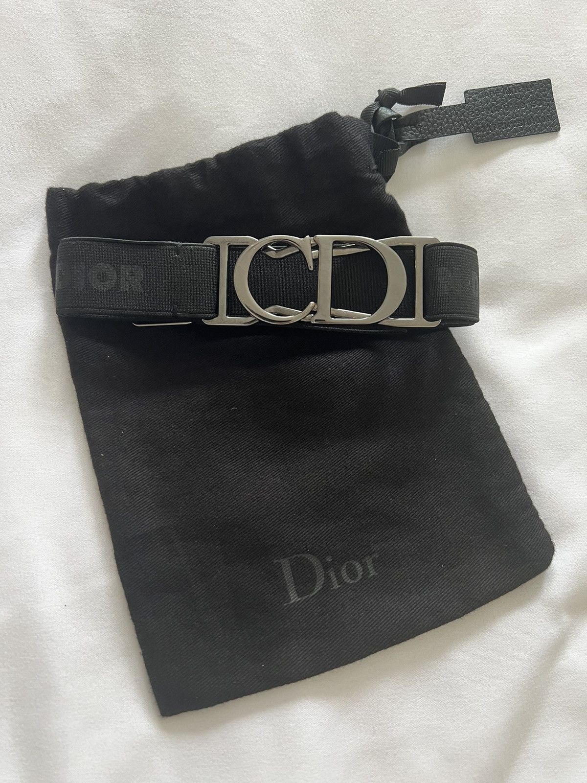 Dior Christian Dior CD Logo Stretchable Belt Size ONE SIZE - 1 Thumbnail