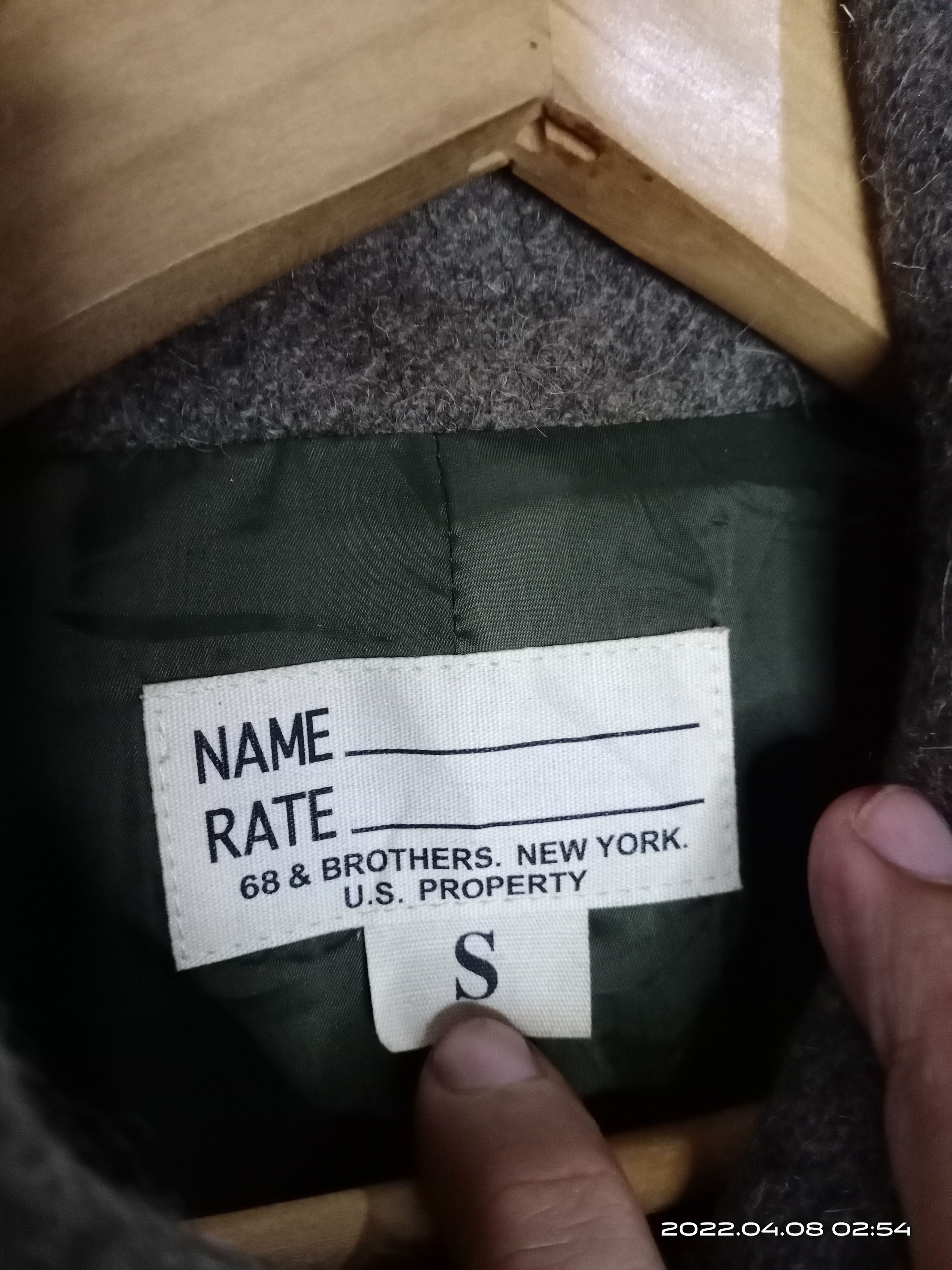 Vintage 68 & Brothers New York Heavy Wool Jacket Nice Design Size US S / EU 44-46 / 1 - 7 Thumbnail