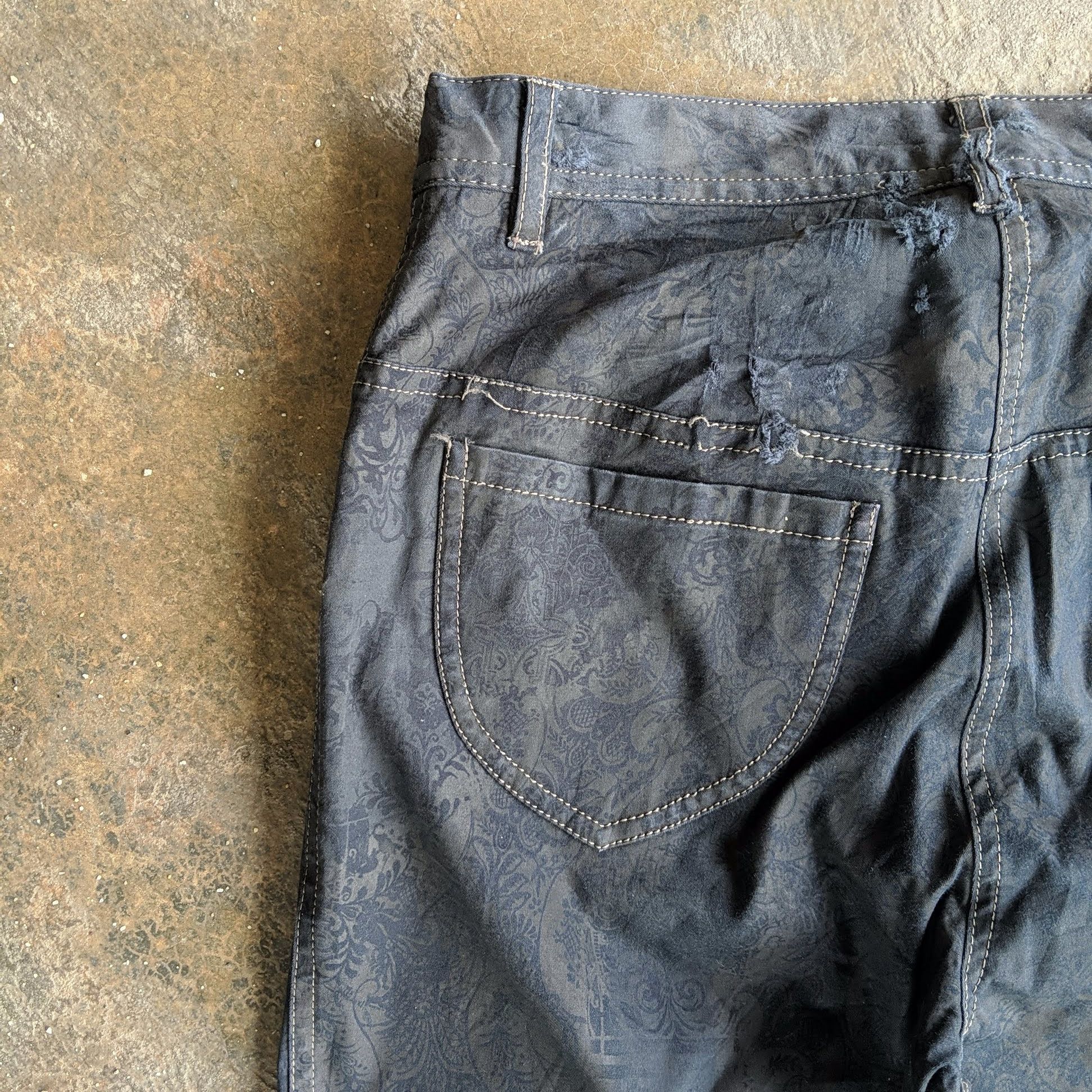 Japanese Brand Vintage Undici-Nove Flower Design Casual Boot Cut Pants Size 28" / US 6 / IT 42 - 10 Thumbnail