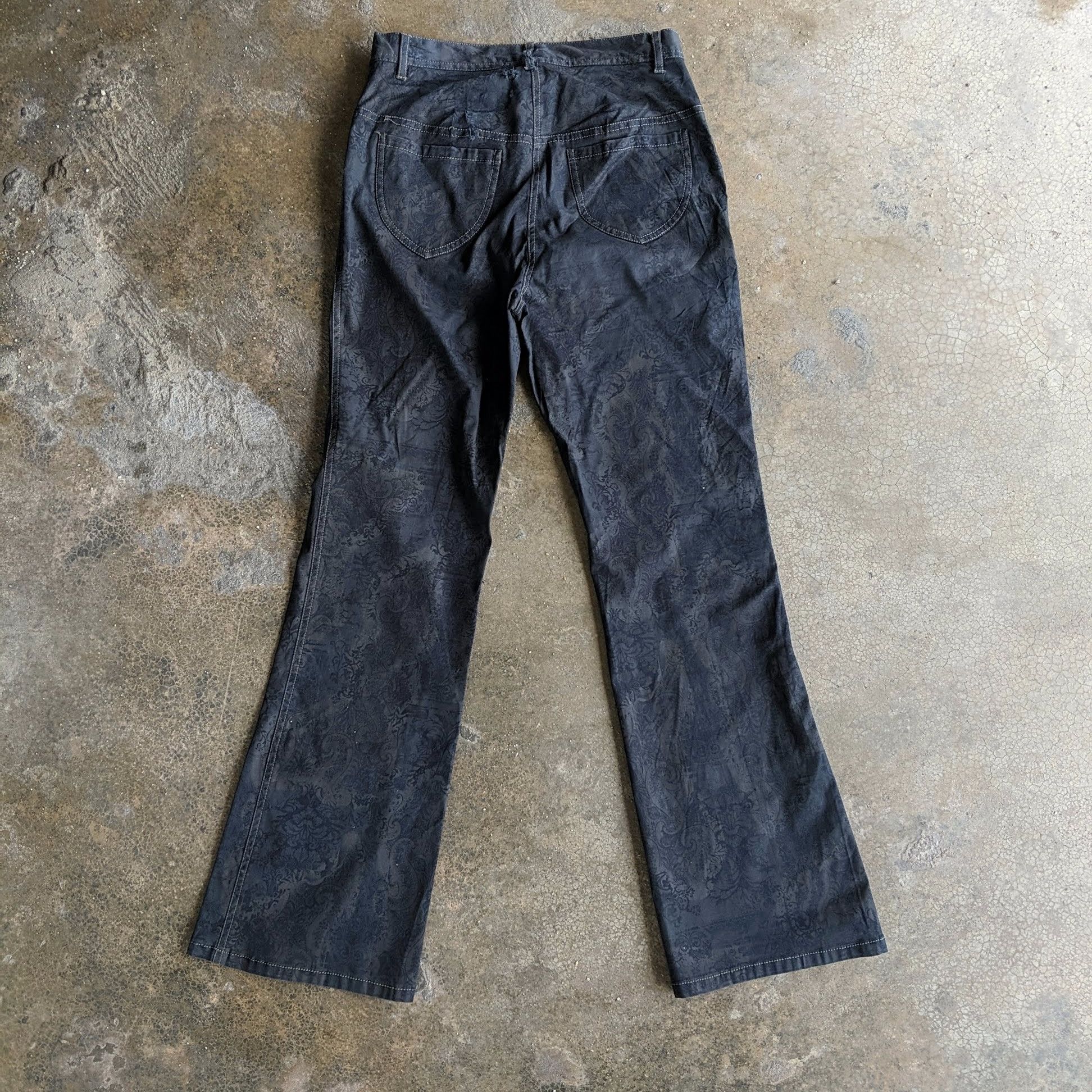 Japanese Brand Vintage Undici-Nove Flower Design Casual Boot Cut Pants Size 28" / US 6 / IT 42 - 8 Thumbnail