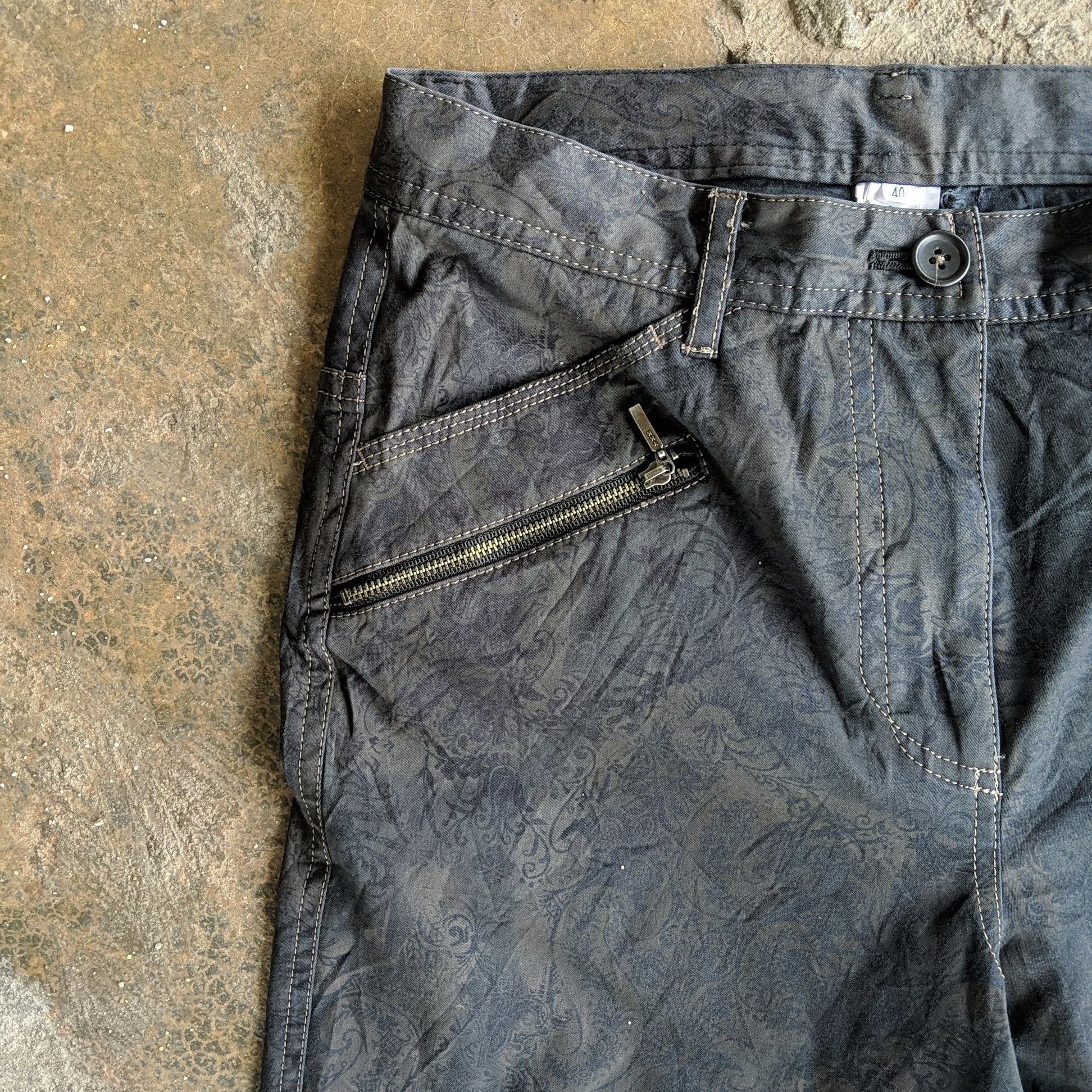 Japanese Brand Vintage Undici-Nove Flower Design Casual Boot Cut Pants Size 28" / US 6 / IT 42 - 4 Thumbnail