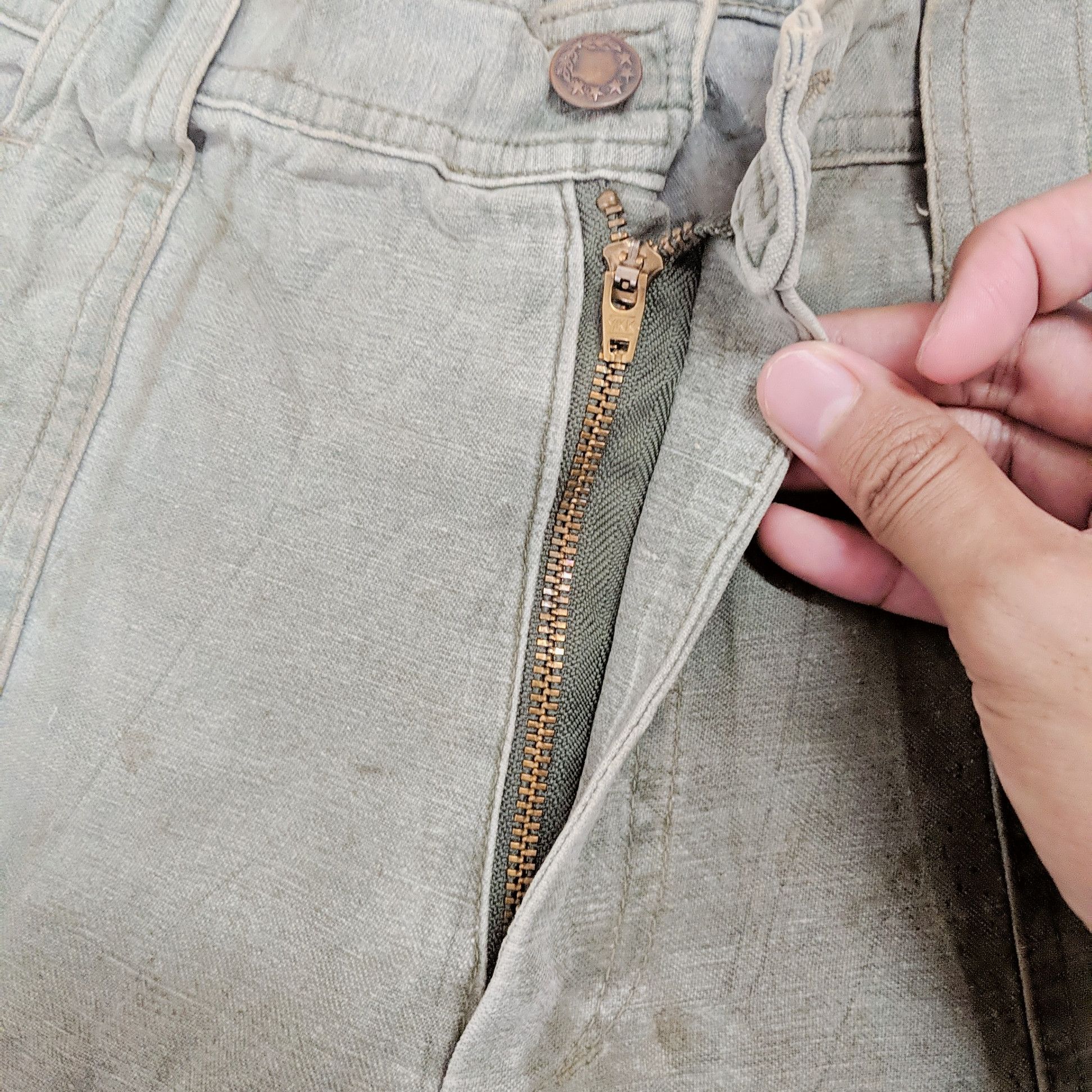 Japanese Brand Vintage Capitan Rusty Faded 7 Pockets Tactical Cargo Pants Size US 26 / EU 42 - 8 Thumbnail