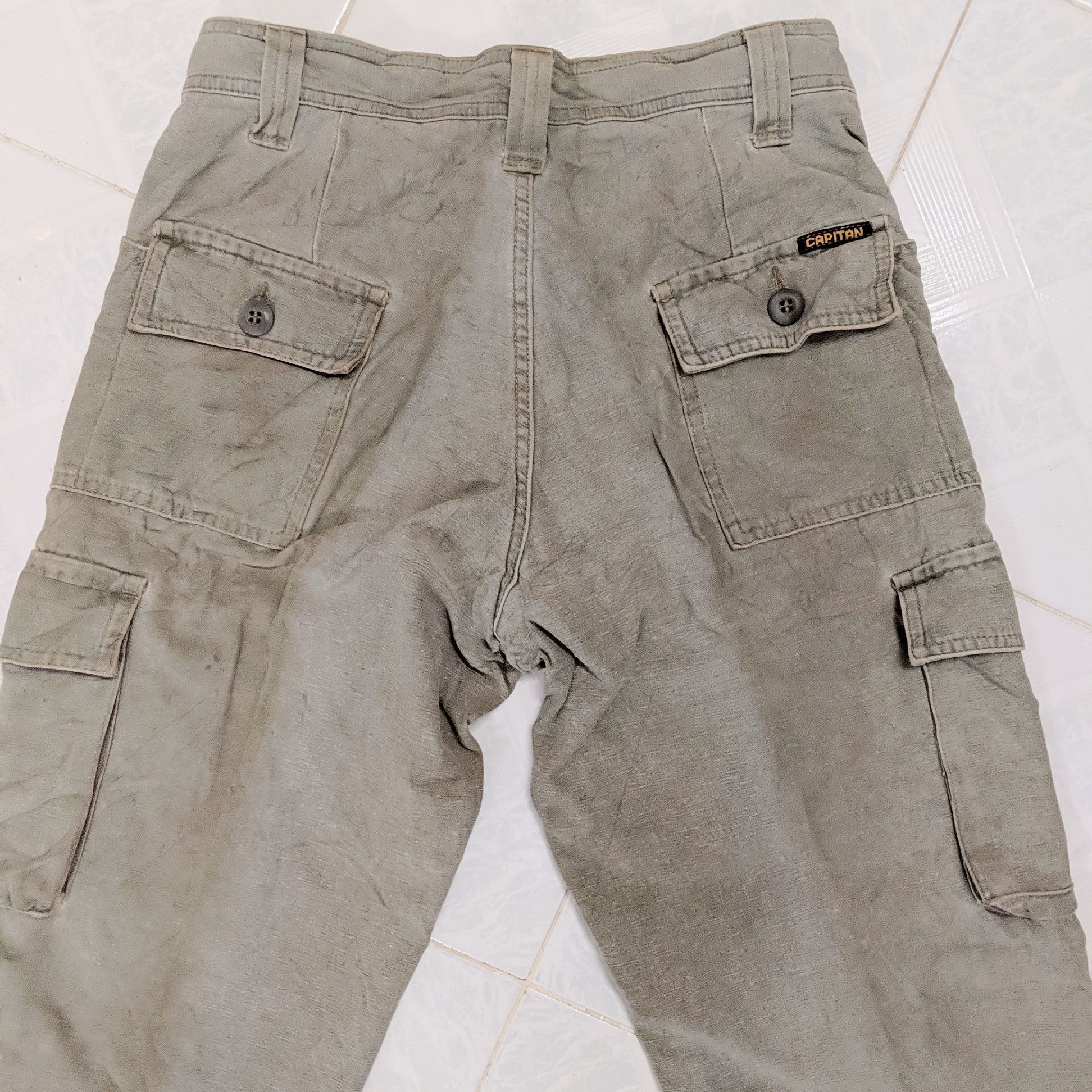 Japanese Brand Vintage Capitan Rusty Faded 7 Pockets Tactical Cargo Pants Size US 26 / EU 42 - 18 Thumbnail