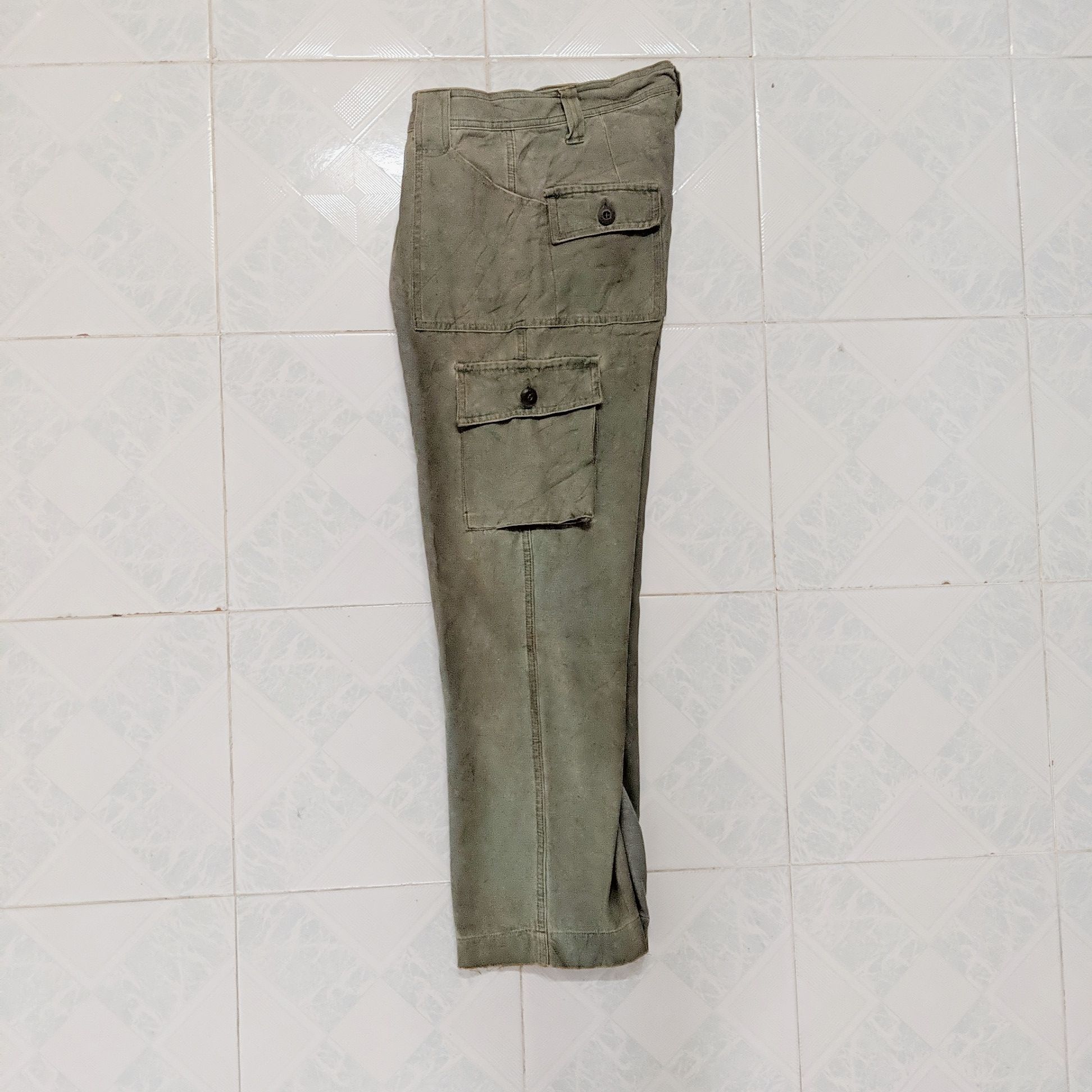Japanese Brand Vintage Capitan Rusty Faded 7 Pockets Tactical Cargo Pants Size US 26 / EU 42 - 14 Thumbnail