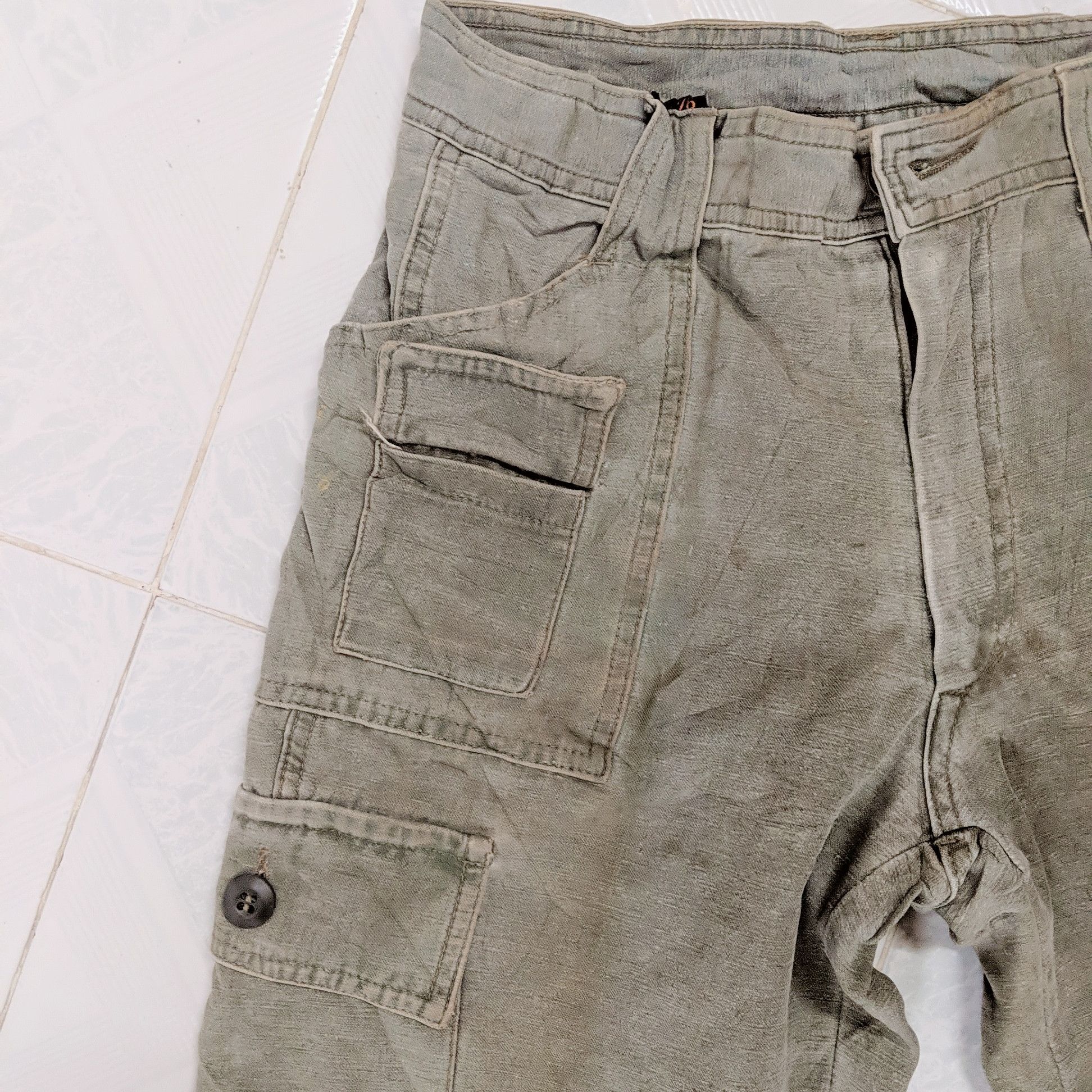 Japanese Brand Vintage Capitan Rusty Faded 7 Pockets Tactical Cargo Pants Size US 26 / EU 42 - 10 Thumbnail