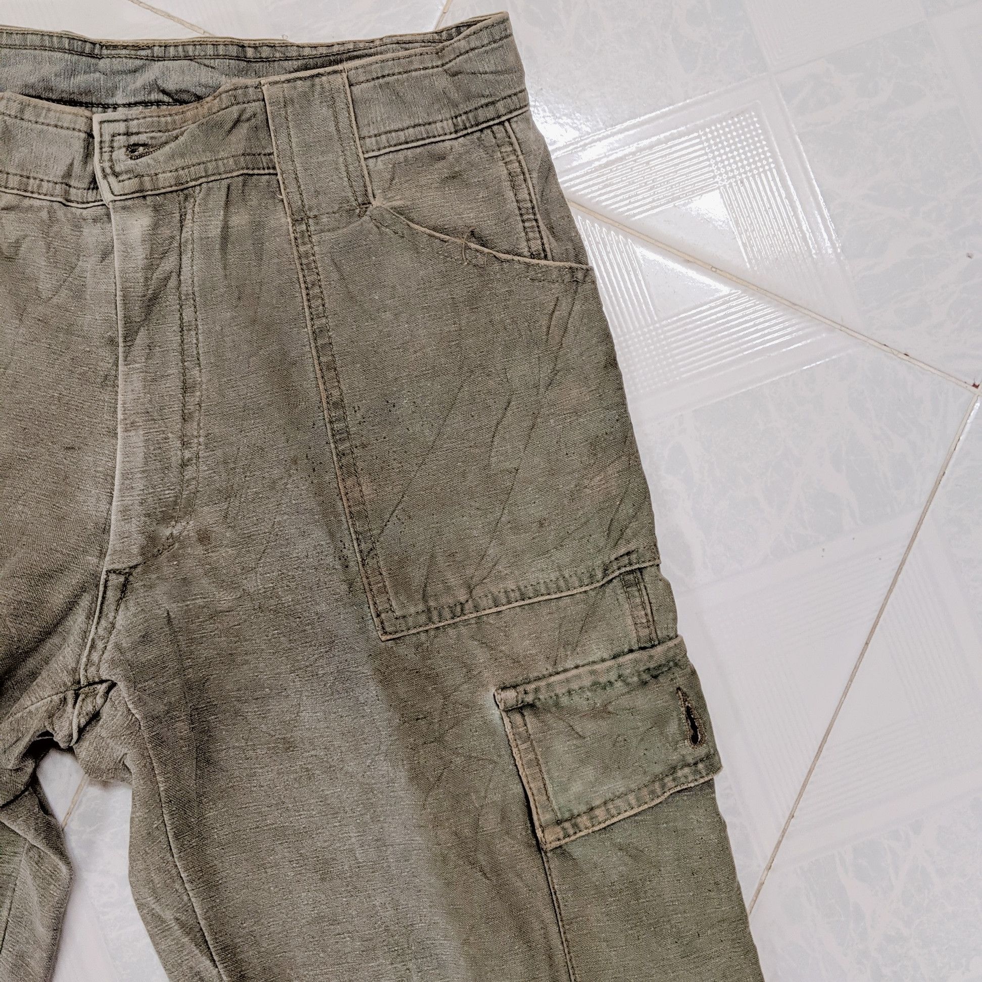Japanese Brand Vintage Capitan Rusty Faded 7 Pockets Tactical Cargo Pants Size US 26 / EU 42 - 9 Thumbnail
