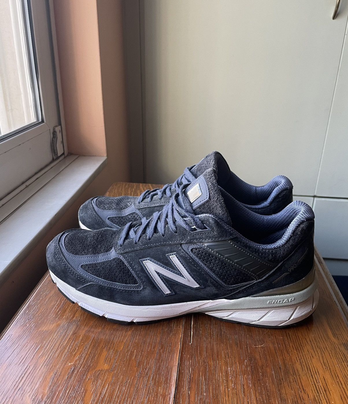 image of New Balance 990V5 Made In Usa Navy Shoes, Men's (Size 11)