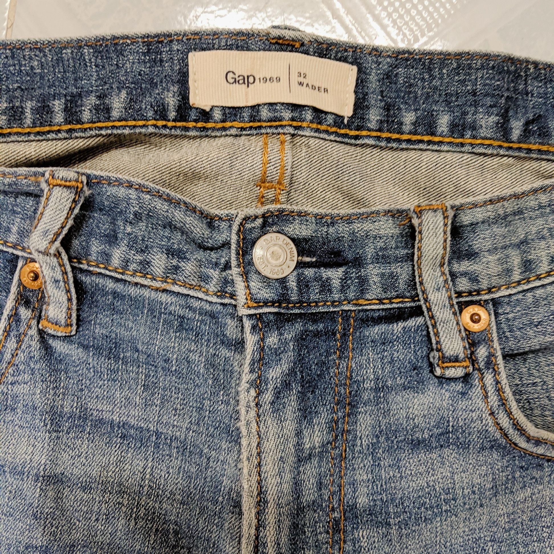 Japanese Brand × Jean × Vintage Vintage Gap Dirty Distressed Faded Denim Jeans Pants Size US 32 / EU 48 - 8 Thumbnail
