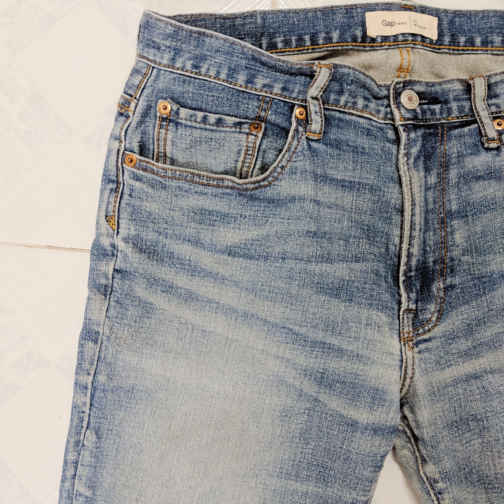 Japanese Brand × Jean × Vintage Vintage Gap Dirty Distressed Faded Denim Jeans Pants Size US 32 / EU 48 - 10 Thumbnail