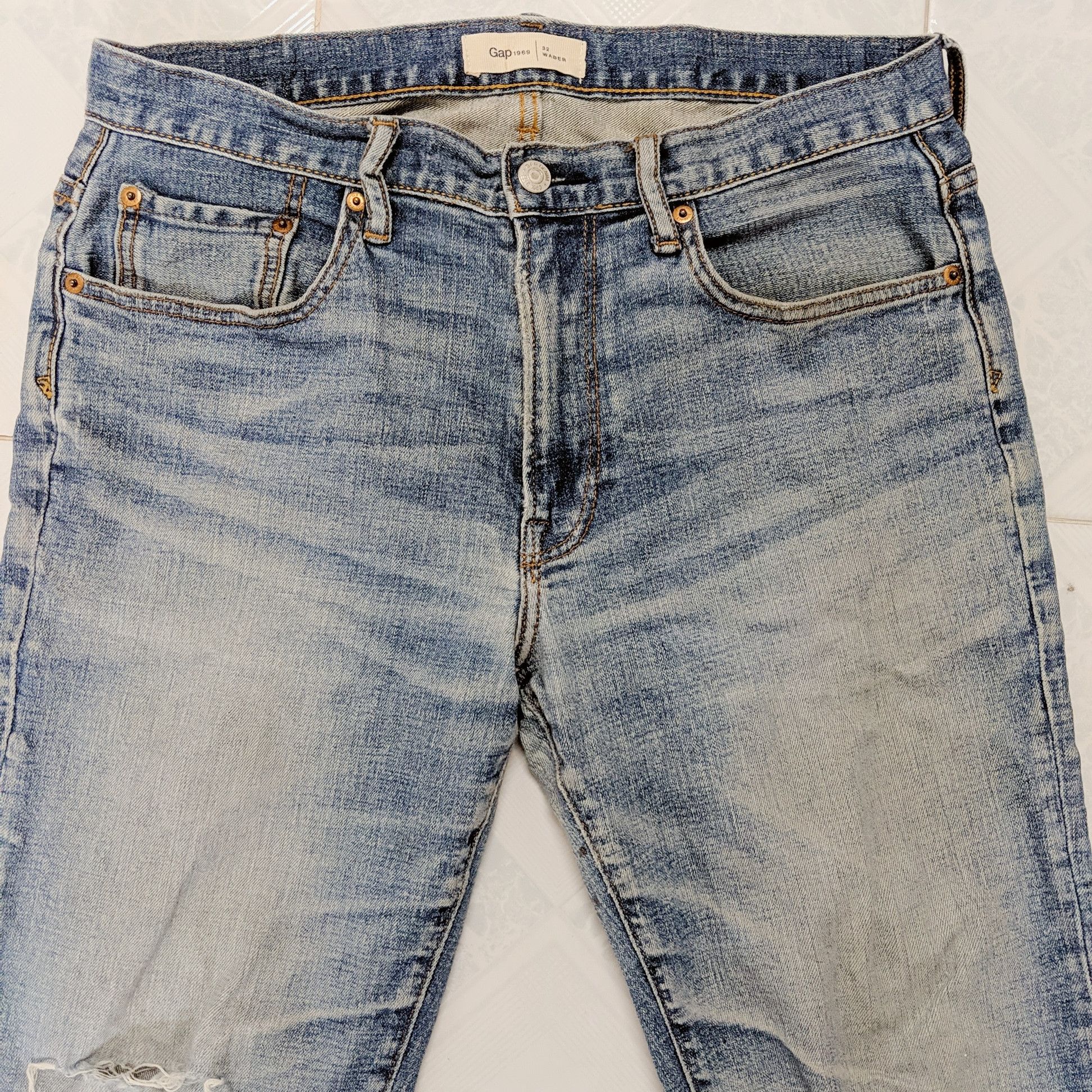 Japanese Brand × Jean × Vintage Vintage Gap Dirty Distressed Faded Denim Jeans Pants Size US 32 / EU 48 - 11 Thumbnail