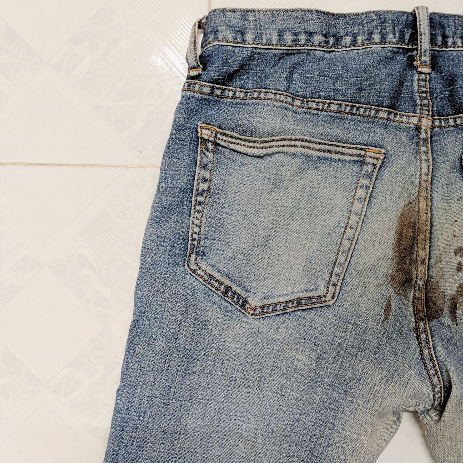Japanese Brand × Jean × Vintage Vintage Gap Dirty Distressed Faded Denim Jeans Pants Size US 32 / EU 48 - 4 Thumbnail