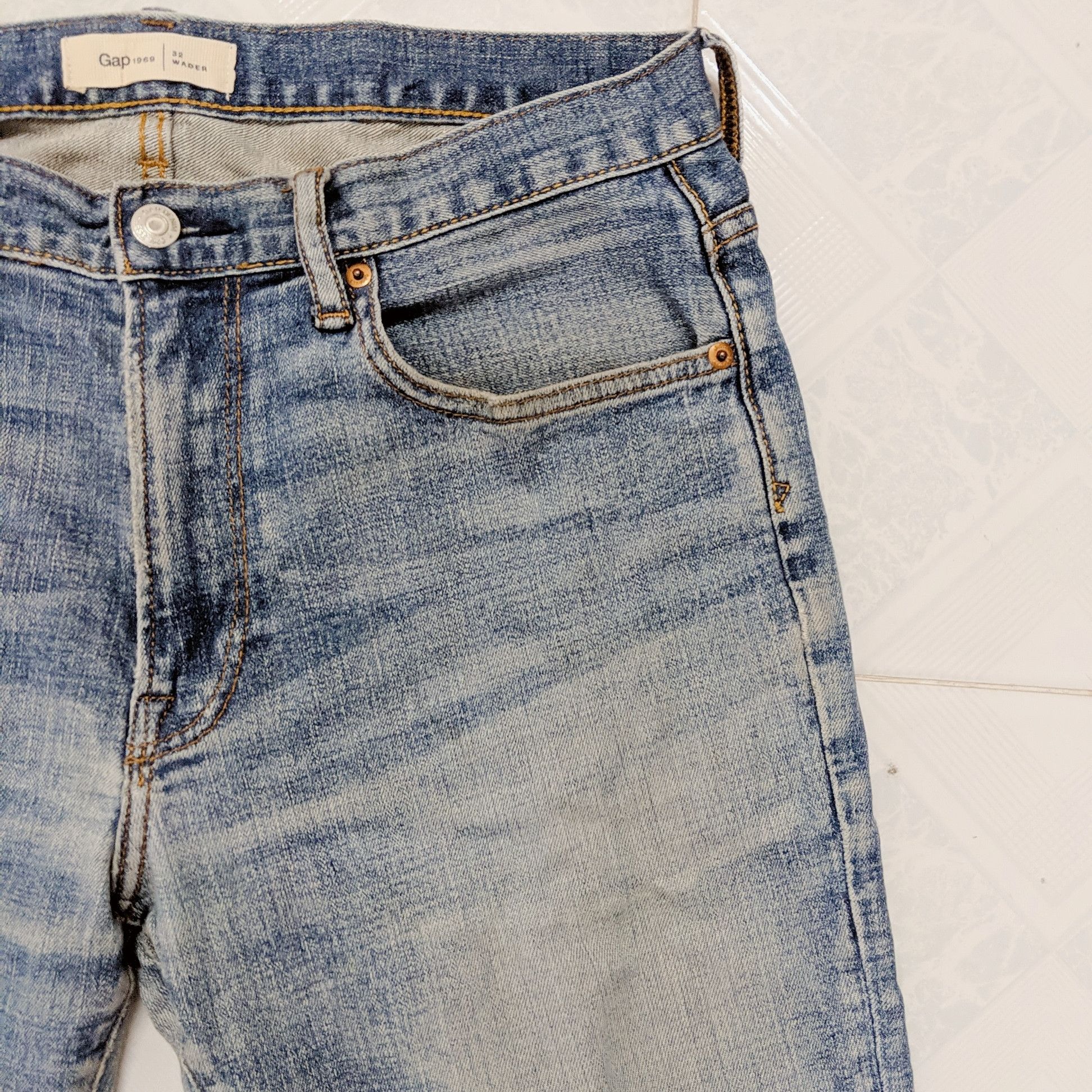 Japanese Brand × Jean × Vintage Vintage Gap Dirty Distressed Faded Denim Jeans Pants Size US 32 / EU 48 - 9 Thumbnail