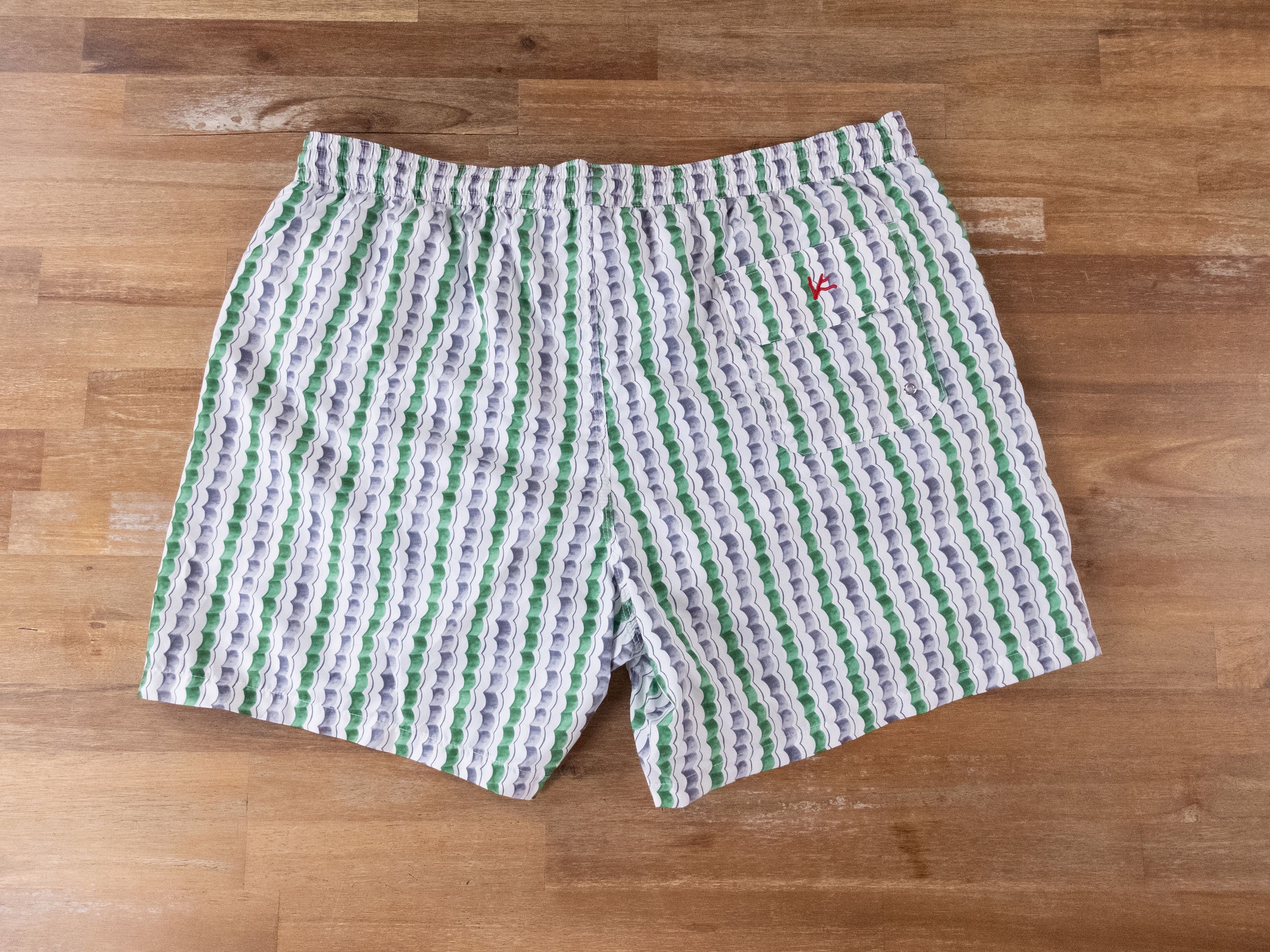 Isaia ISAIA Napoli white green gray swim shorts trunks XXXL 3XL Size US 40 / EU 56 - 9 Thumbnail
