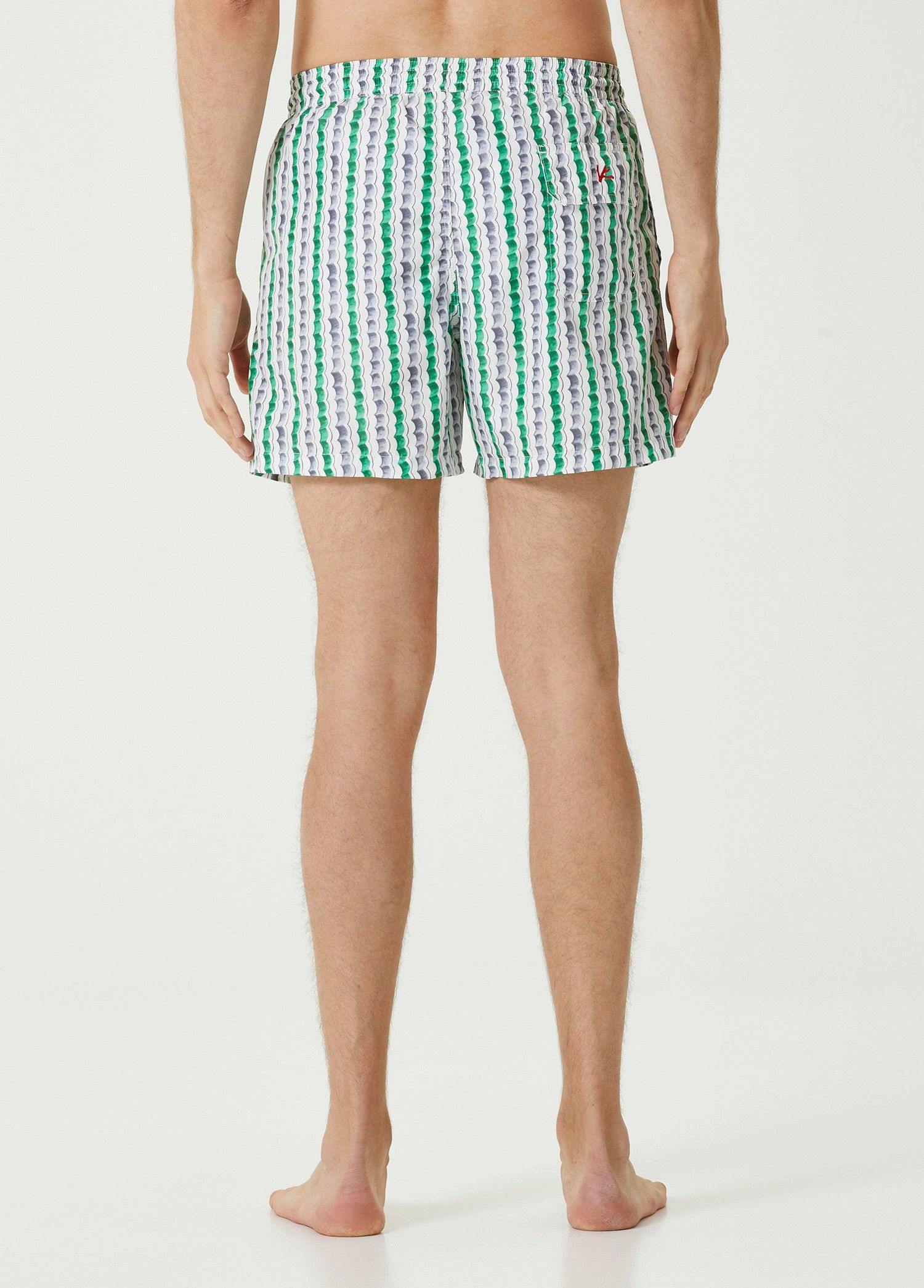 Isaia ISAIA Napoli white green gray swim shorts trunks XXXL 3XL Size US 40 / EU 56 - 3 Thumbnail