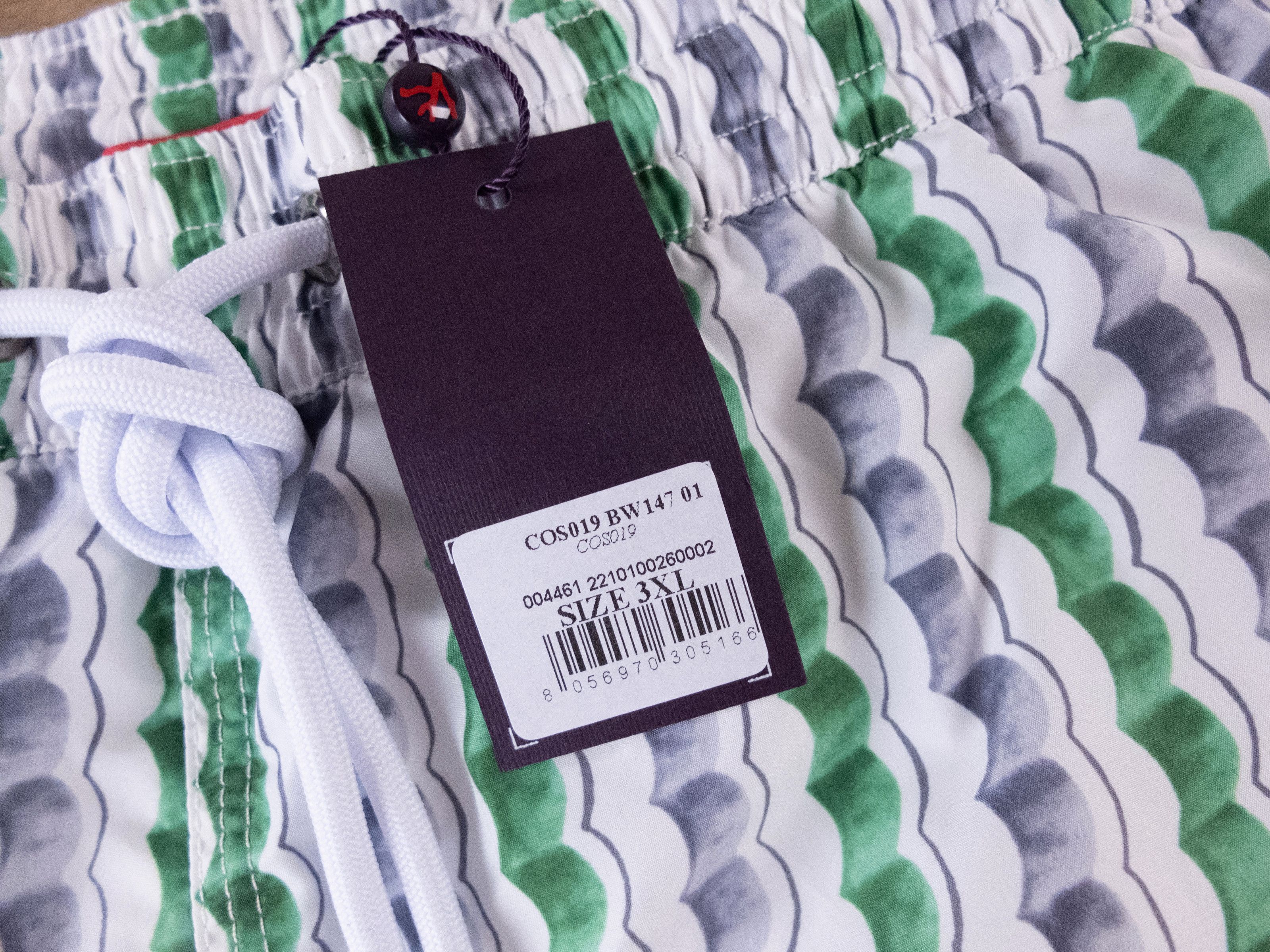 Isaia ISAIA Napoli white green gray swim shorts trunks XXXL 3XL Size US 40 / EU 56 - 7 Thumbnail