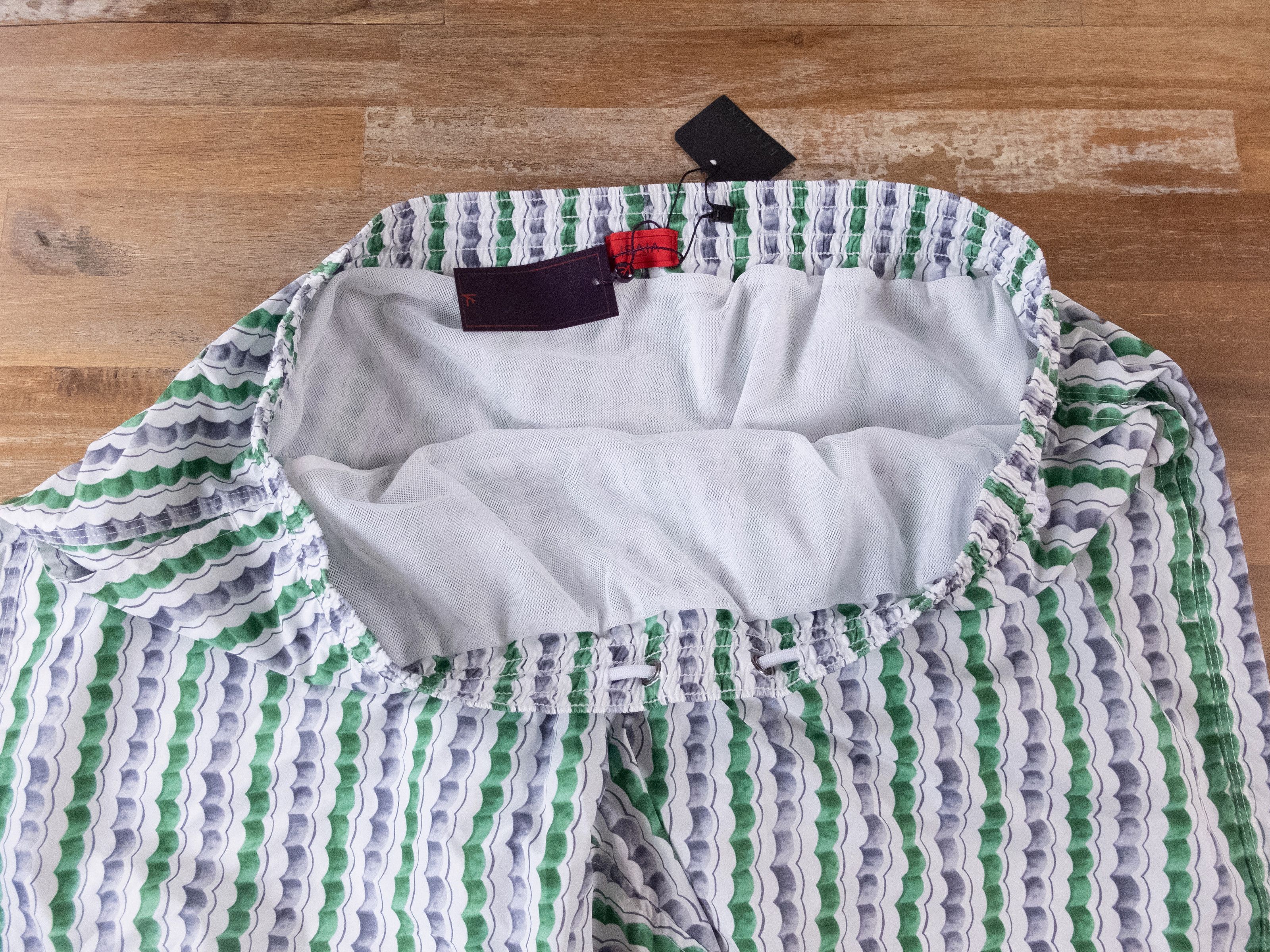 Isaia ISAIA Napoli white green gray swim shorts trunks XXXL 3XL Size US 40 / EU 56 - 11 Thumbnail