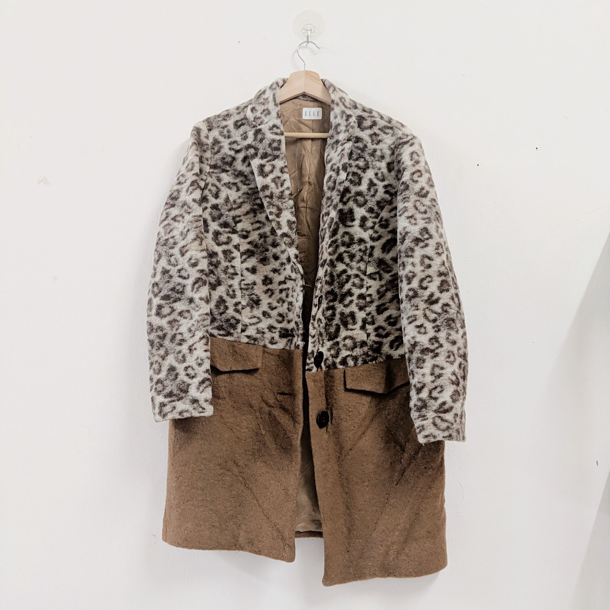 Japanese Brand Vintage ELLE Rare Leopard Cheetah Cardigan Sweater Size US L / EU 52-54 / 3 - 1 Thumbnail