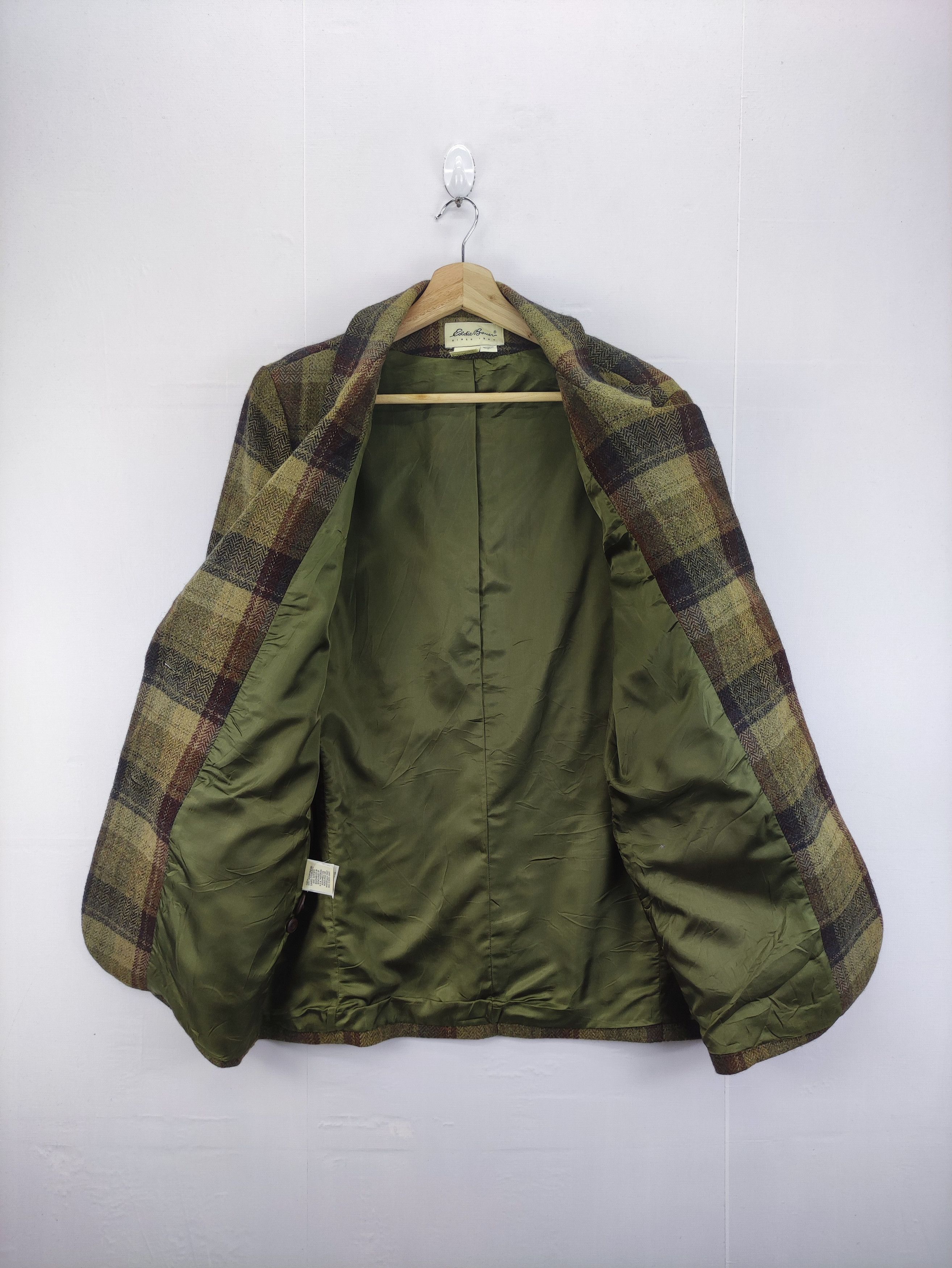 Eddie Bauer Vintage Eddie Bauer Wool Plaid Coat Blazer Jacket Size M / US 6-8 / IT 42-44 - 4 Thumbnail