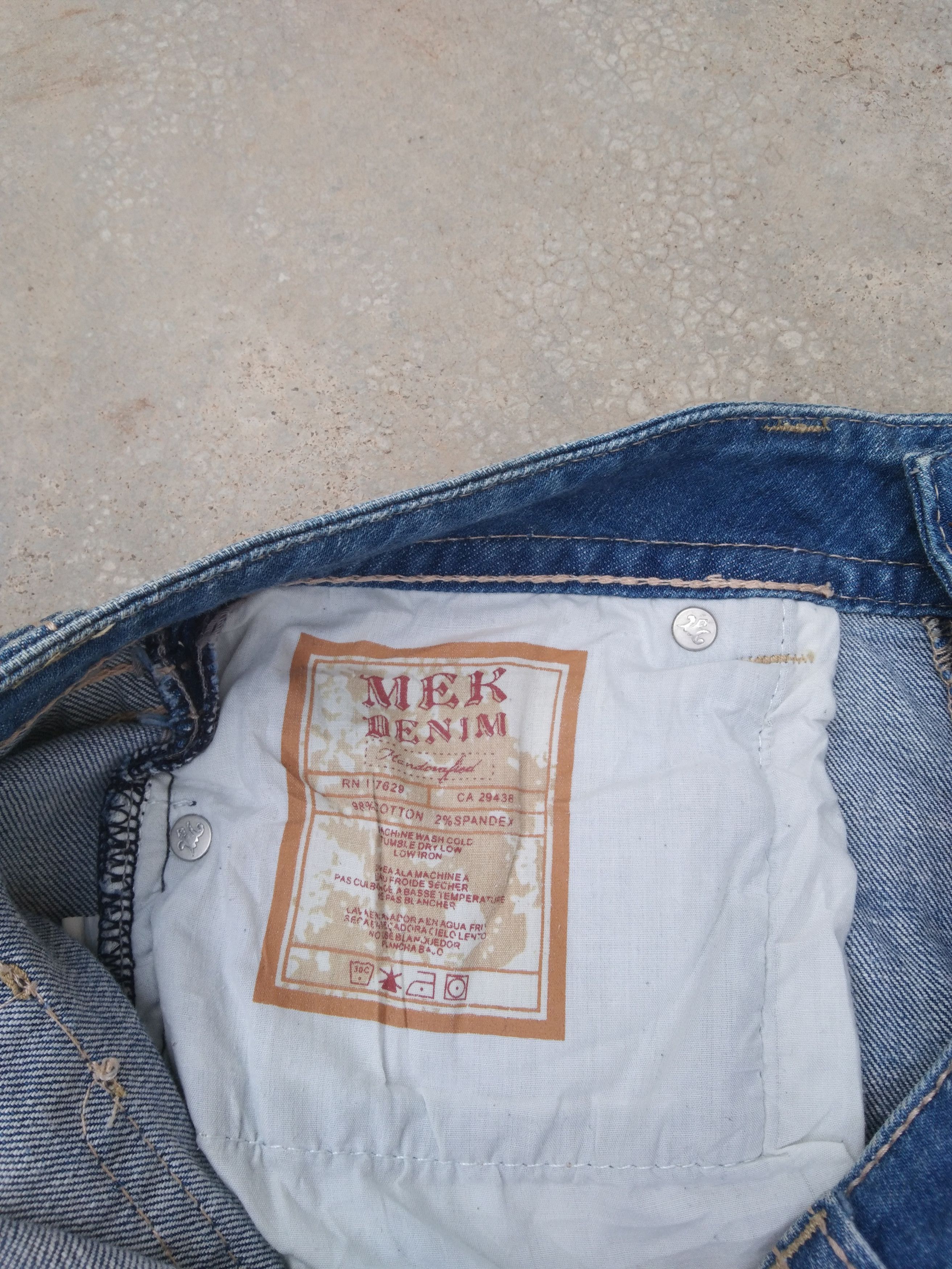 Jean Vintage MEK Denim Boot Cut Flared Jeans 30x34 Size US 30 / EU 46 - 7 Thumbnail