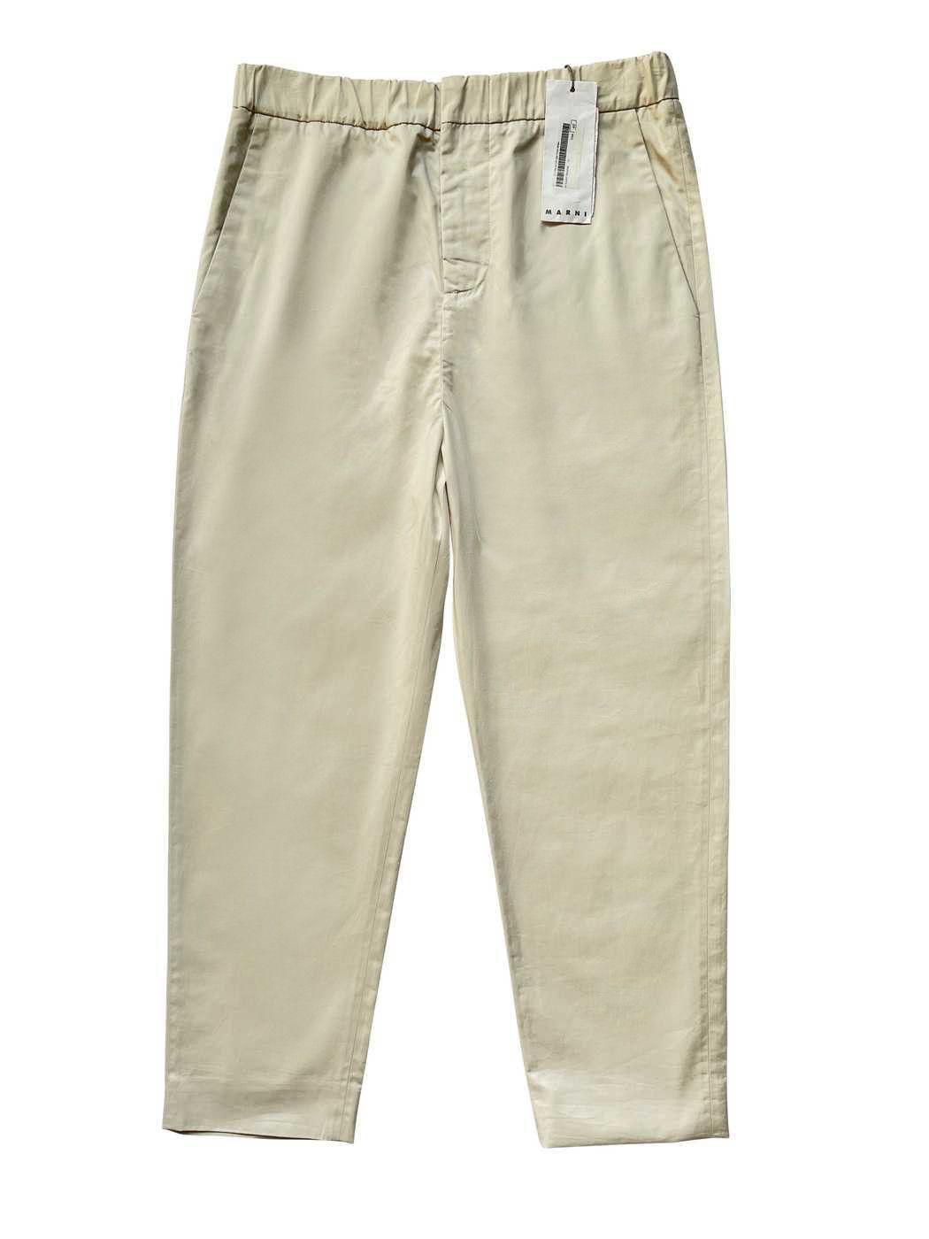 Marni ⚡️QUICK SALE⚡️Marni Ivory Cotton Pants Trousers Size 34" / US 12 / IT 48 - 1 Thumbnail
